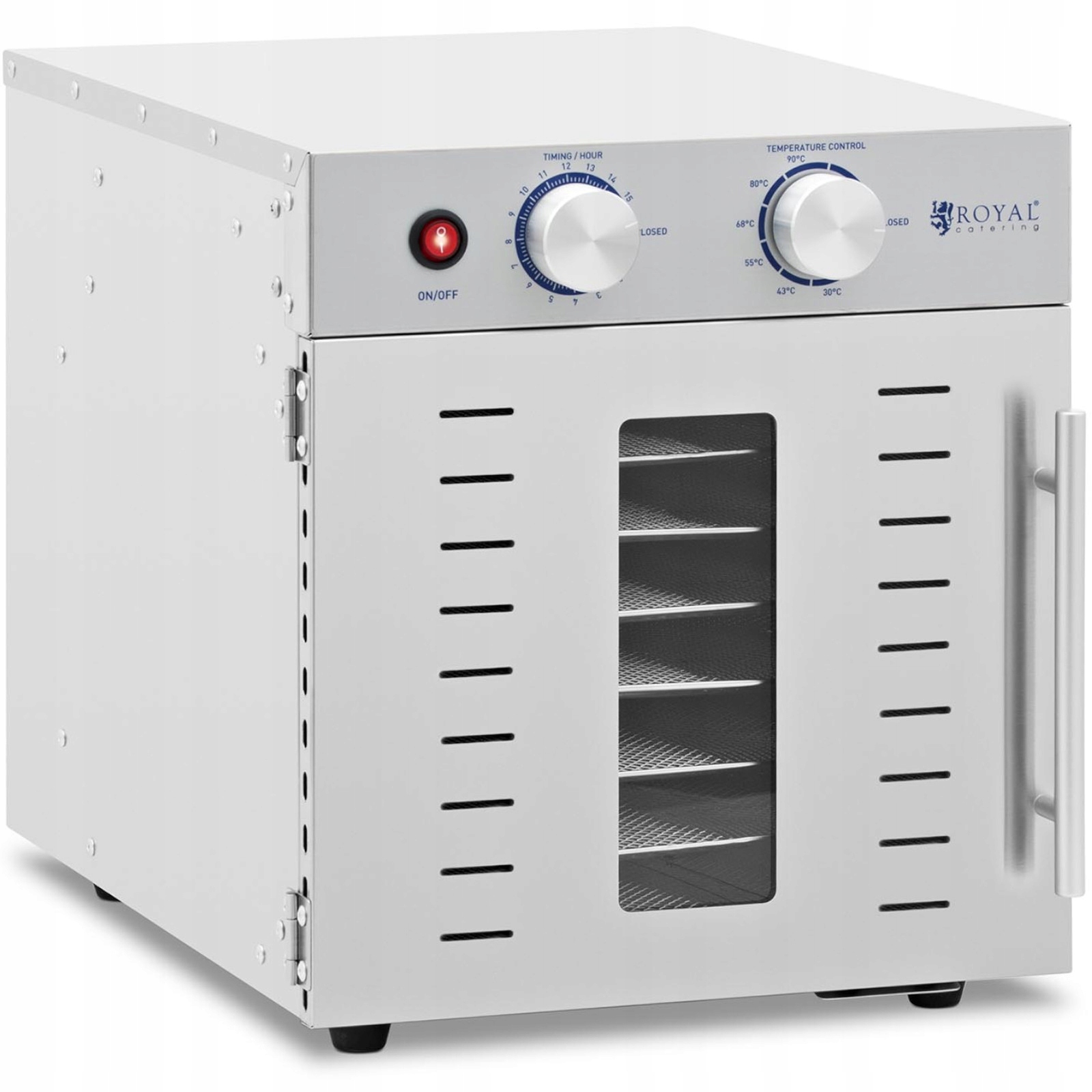 Profesionálna sušička potravín dehydratátor 8 roštov 29x29cm 22L 800W