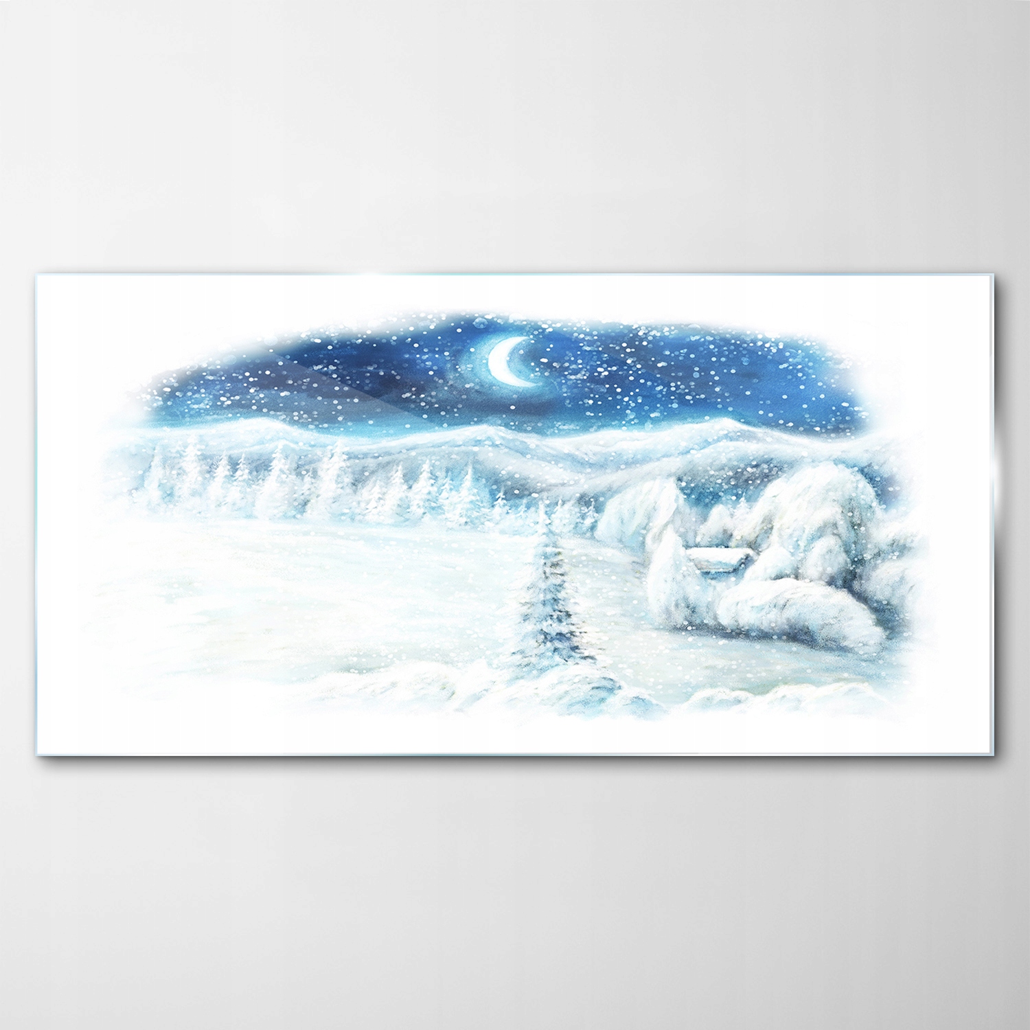 Tvrdený sklenený obraz Vianočný sneh Zima 100x50