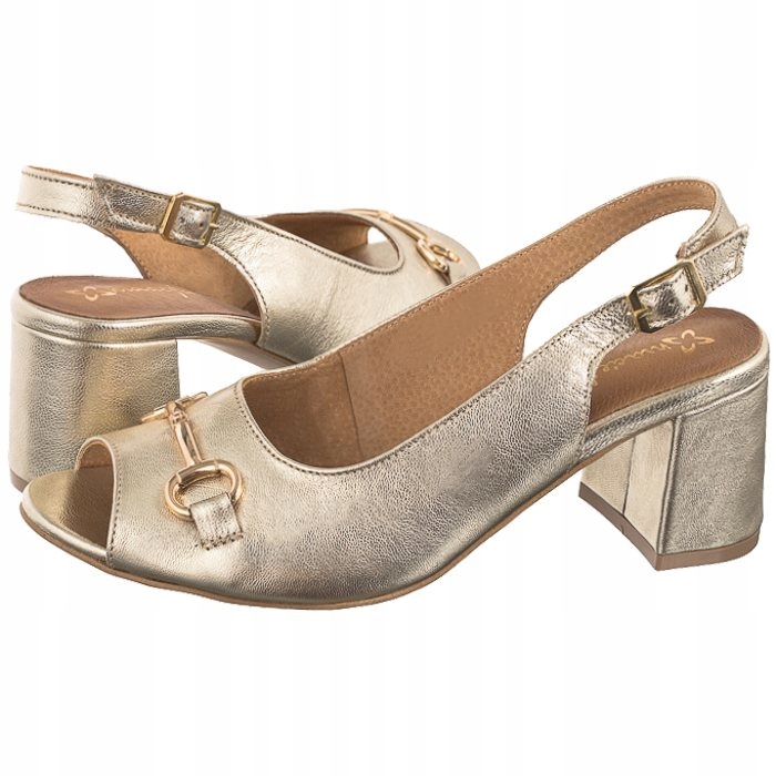 Dámské kožené sandály Maciejka Zlaté 06569-25