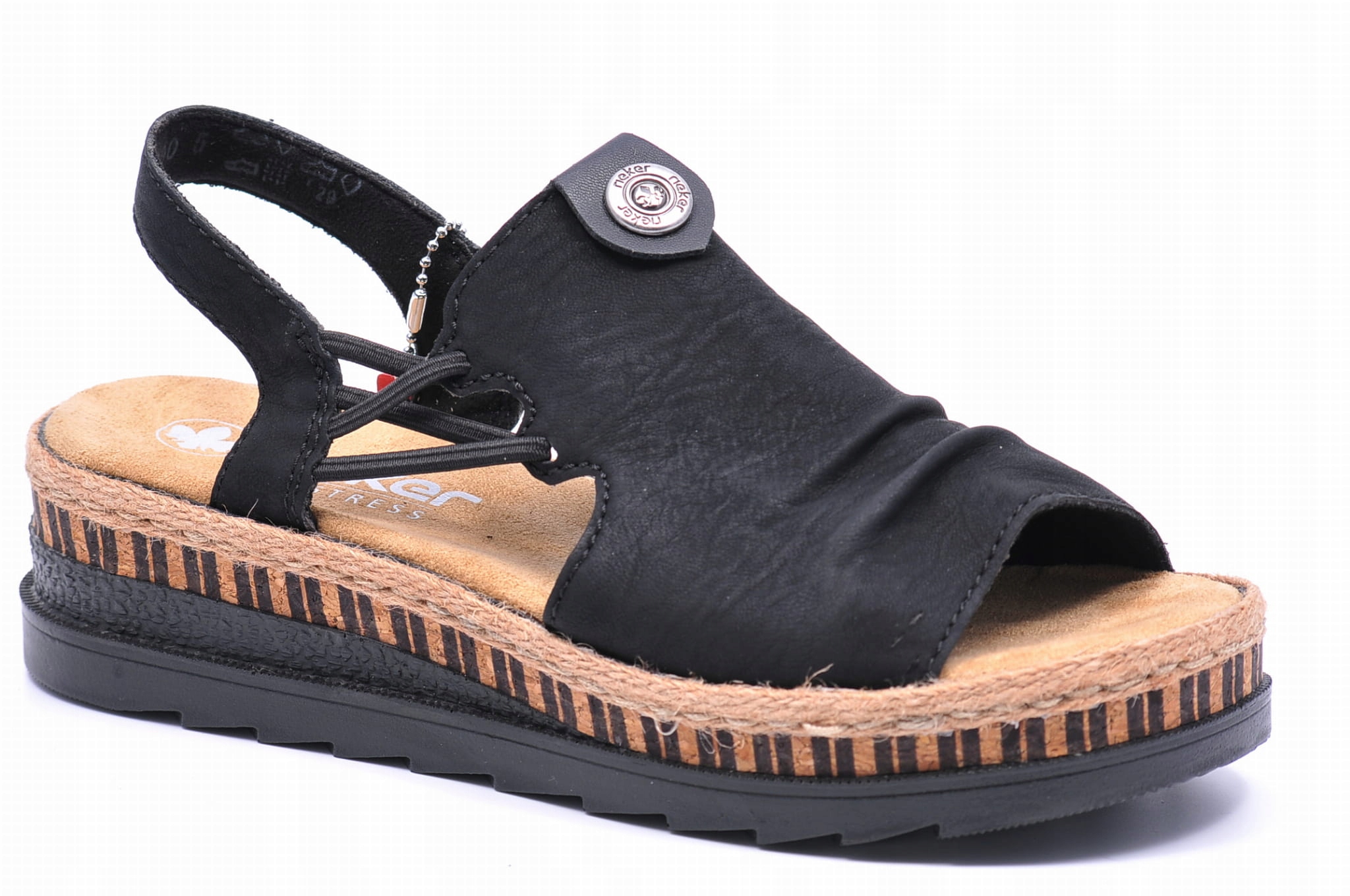 Sandály Rieker V7972-00 Černé Velikost 40