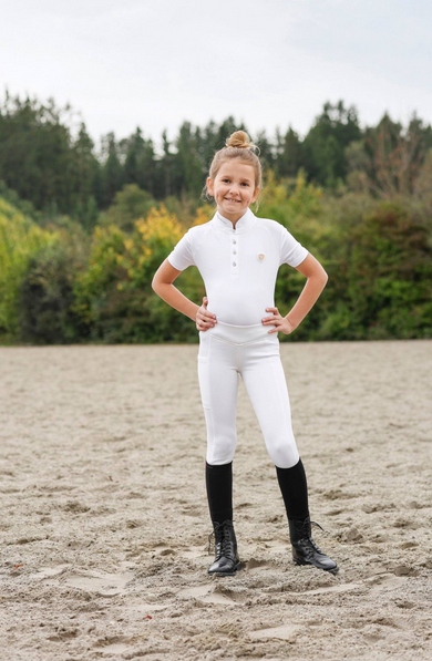 LEGGINSY JEŹDZIECKIE ClassicStar DZIĘCIECE BIAŁE R.164/170 COVALLIERO