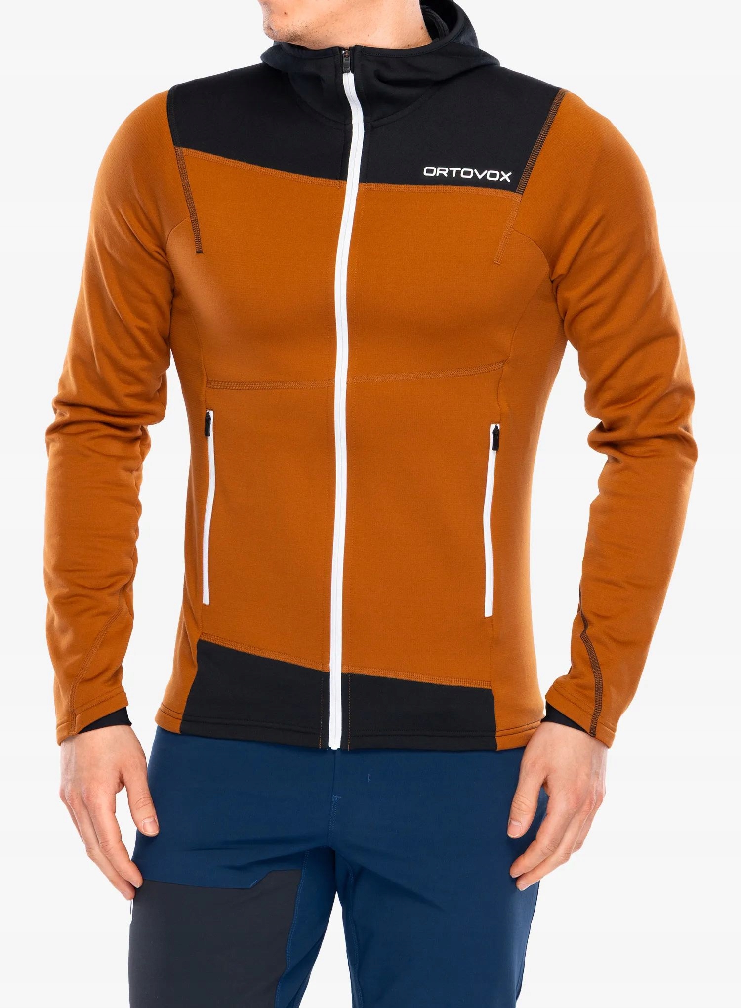 Bluza z kapturem Ortovox Fleece Light Hoody bristle brown S