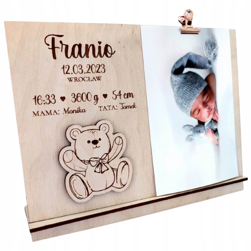

Metryczka Ramka na Zdjęcie 10x15cm chrzest