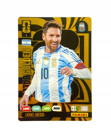 Panini Fifa World Cup 2026 karta piłkarska Rare Golden Baller 1 Messi
