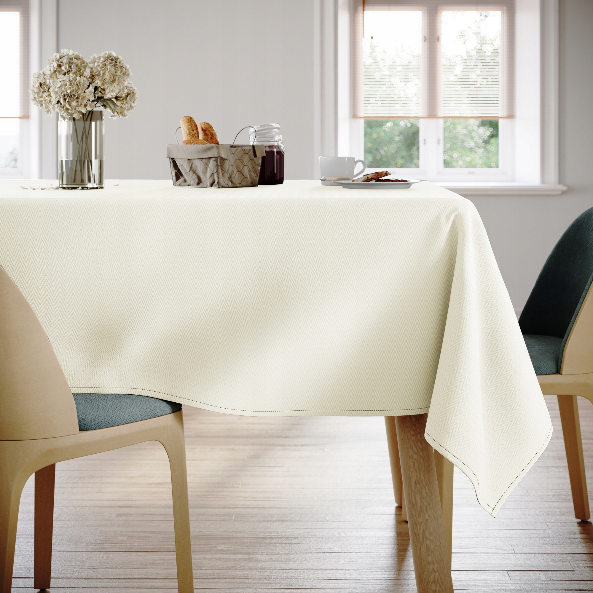 Obrus plamoodporny na stół Filumi KREMOWY 140x240 Wzór dominujący inny wzór