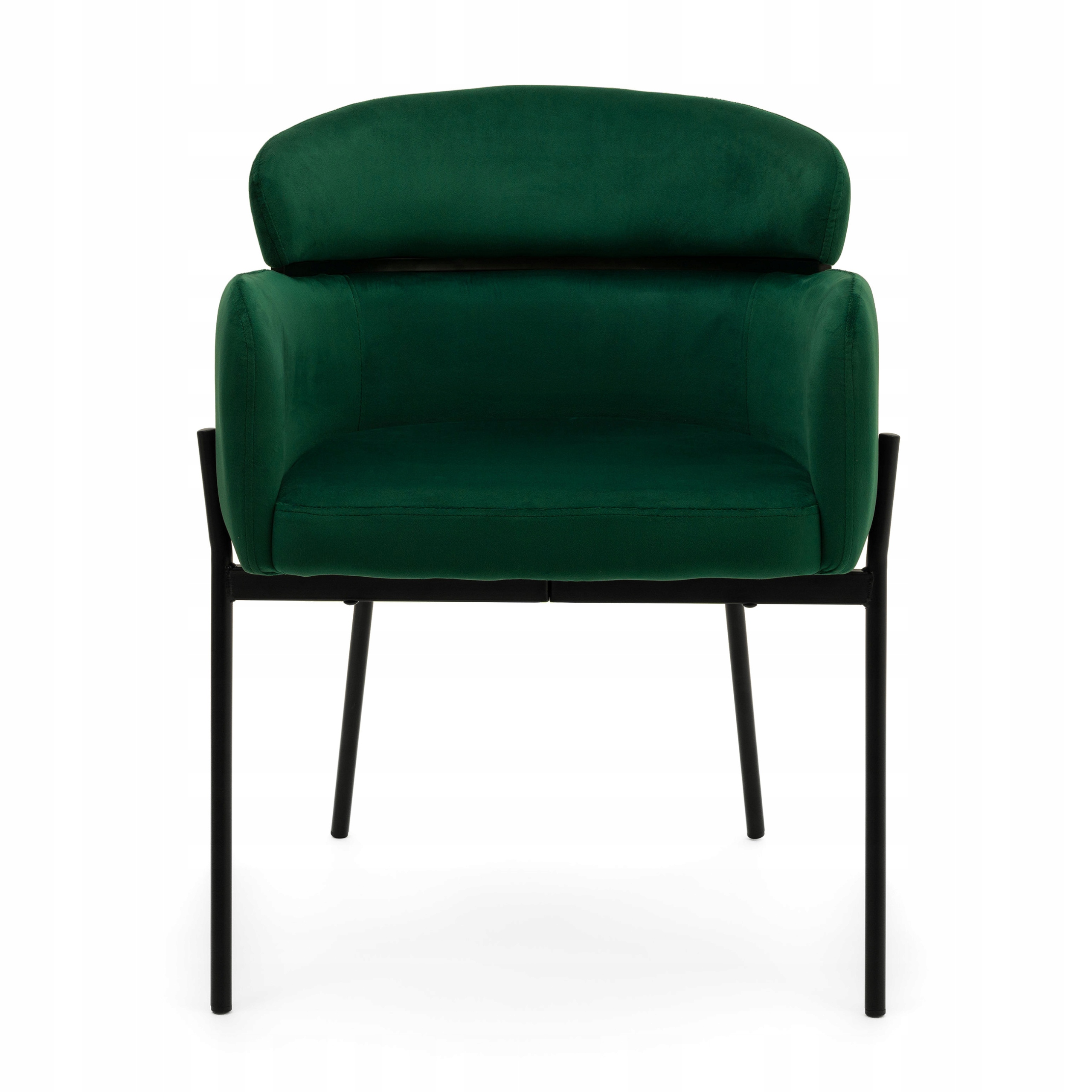 Krzesło Tapicerowane Welurowe Glamour Do Salonu Jadalni Zielone