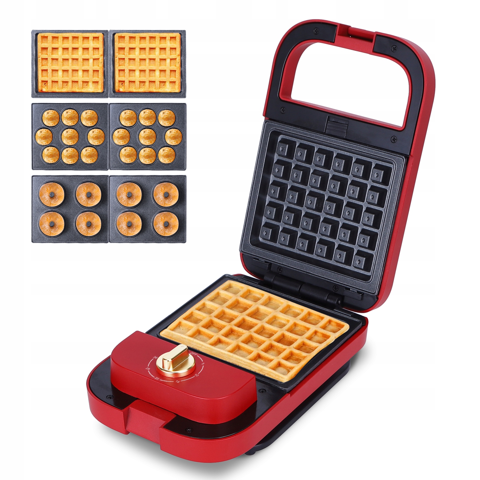 Gofrownica 3w1 Opiekacz ciastka pączki 600W