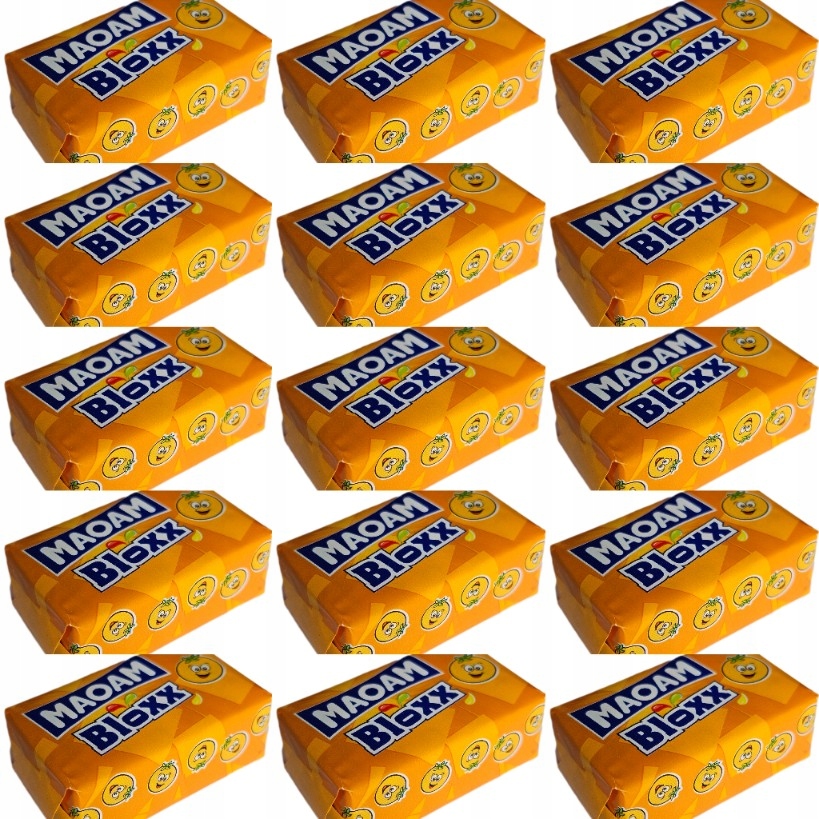 Maoam Bloxx Pomeranč žvýkací bonbóny s ovocnou příchutí
