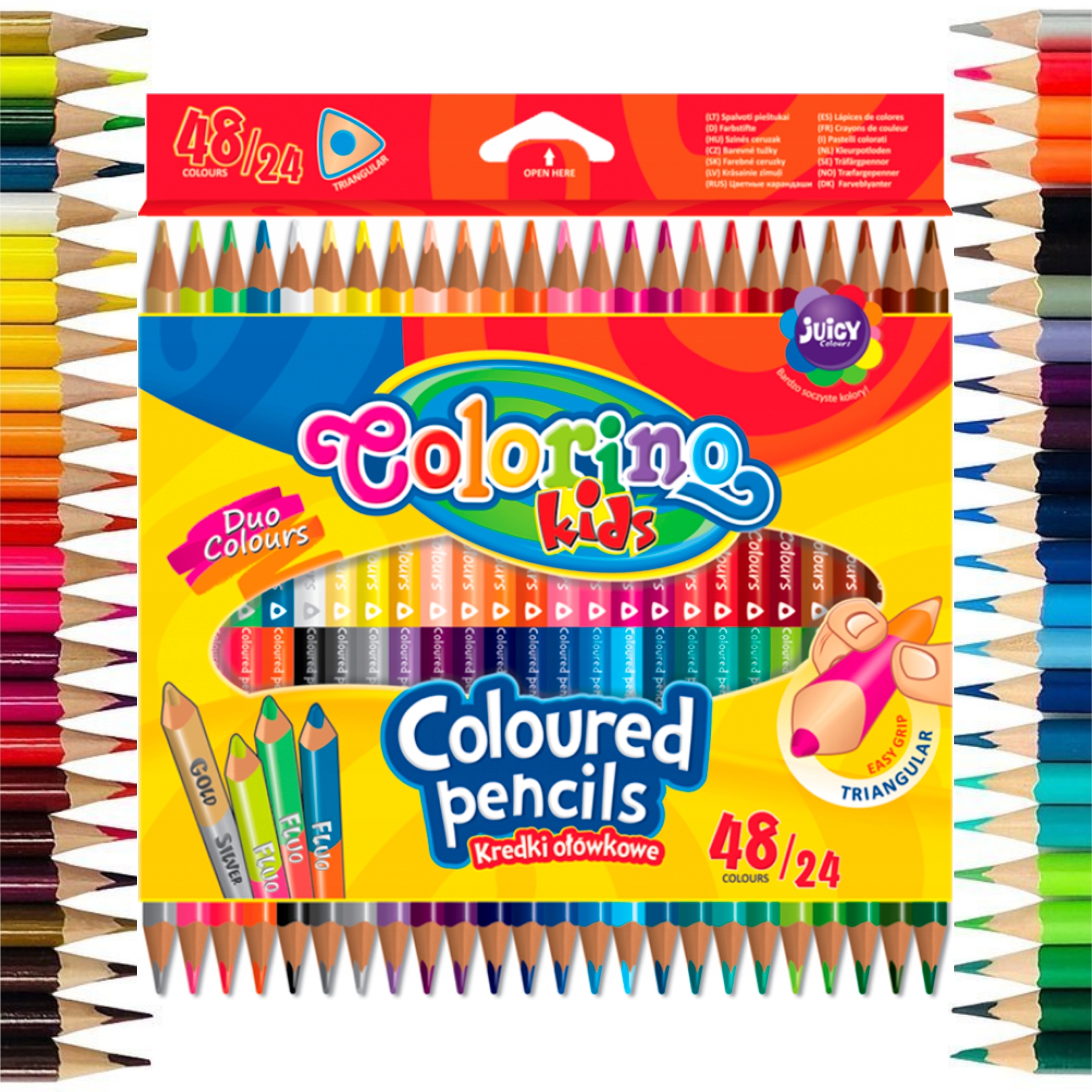 

Kredki dwustronne trójkątne Colorino 24/48 kolorów
