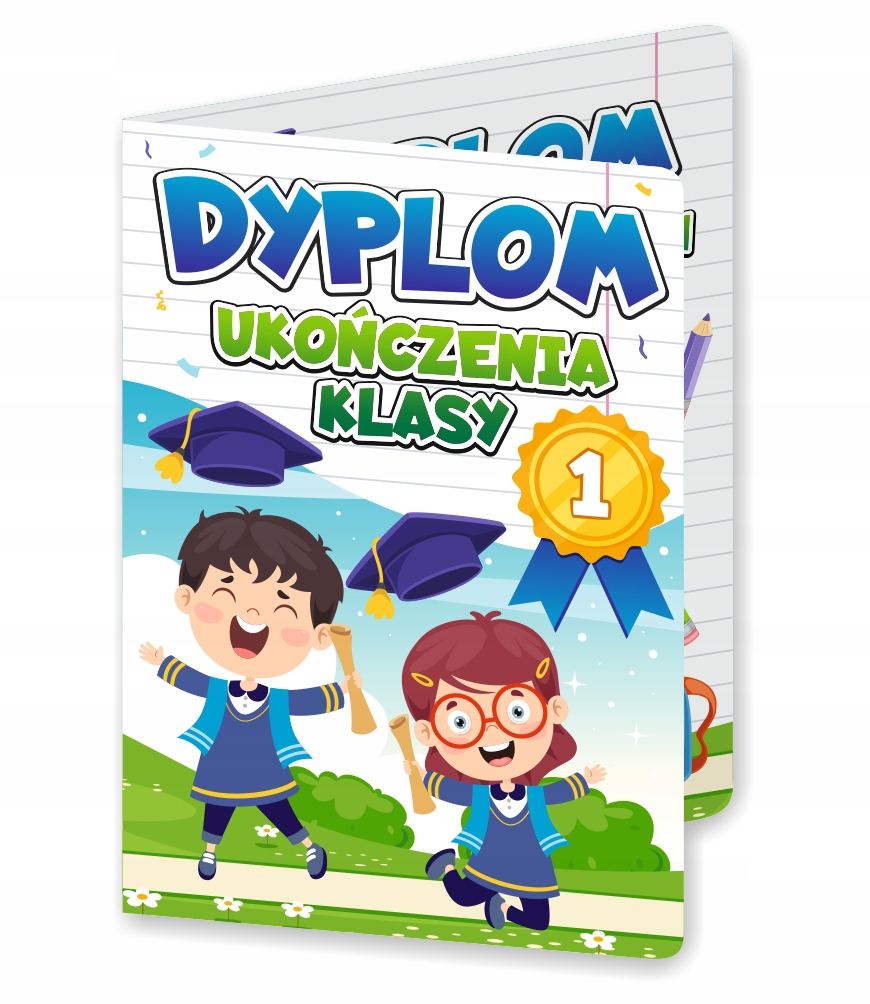 

Dyplom składany Ukończenia klasy 1 duży format A4+