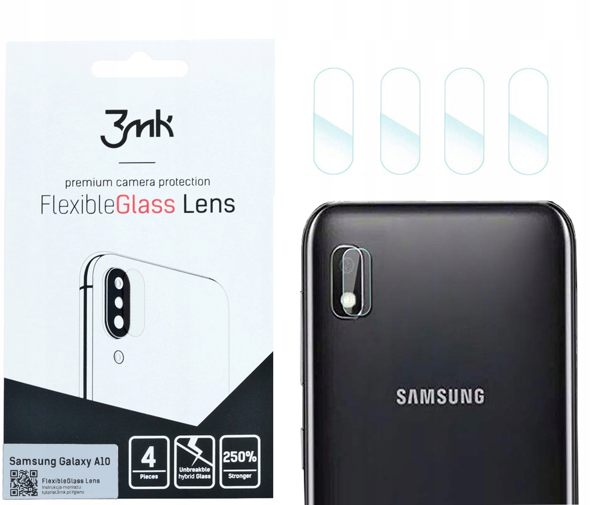 

Szkło hybrydowe 3MK na aparat 4 szt do Galaxy A10