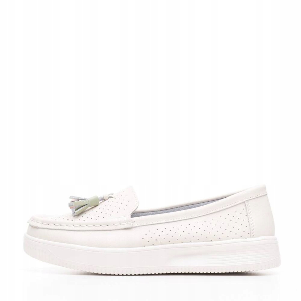 MOKASYNY PÓŁBUTY NA PLATFORMIE DAMSKIE KOLOROWE FRĘDZLE SERGIO LEONE 39 Kod producenta SP015-BEZOWY