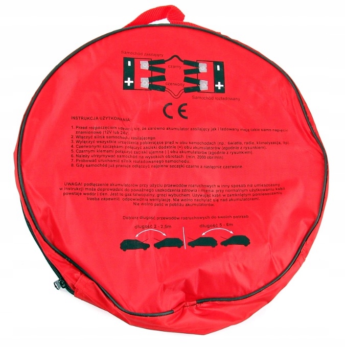 KABLE PRZEWODY ROZRUCHOWE 1200A 4,5m GRUBE POKROWIEC Natężenie 1500 A