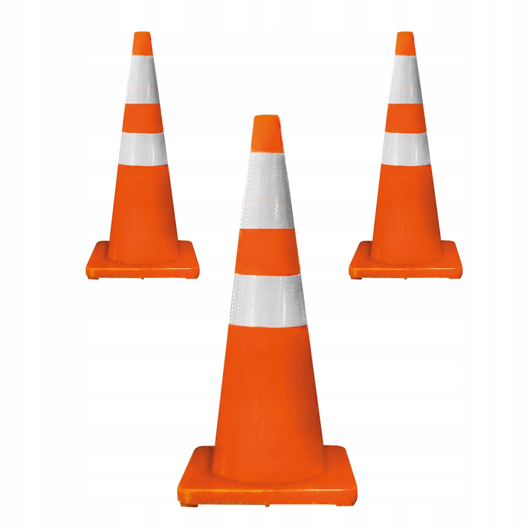 Pacholek Silniční sloupek Měkký Stabilní Výstražný Reflektor 75 cm 3x