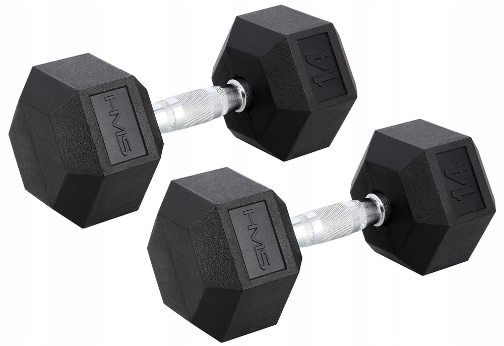Zestaw Hantle Gumowane Do Ćwiczeń Treningu 2x14 kg