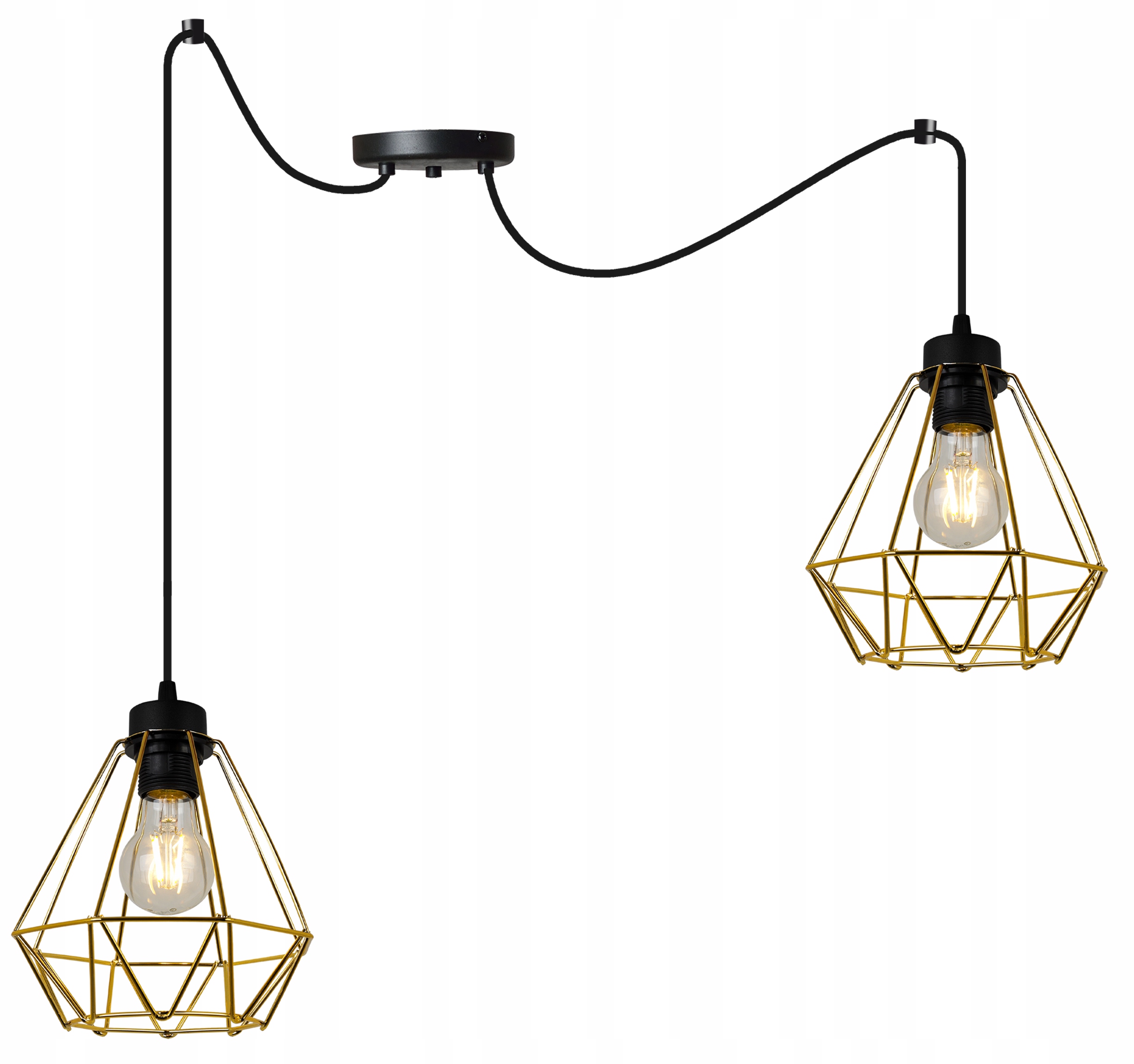 Závěsná Stropní Lampa Zlatý Glamour Elegantní Loft Pavouk
