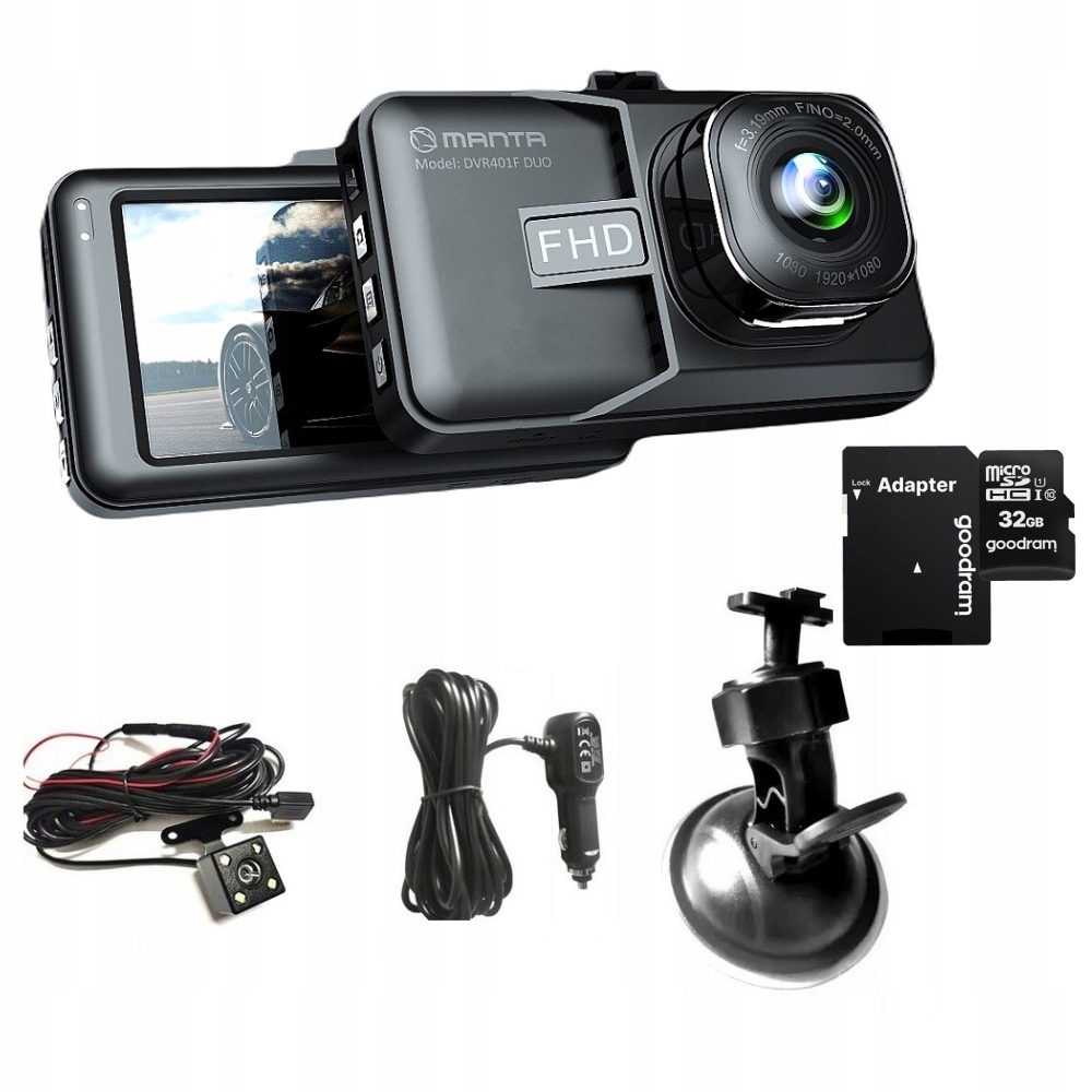 

Kamera samochodowa Manta przód/tył Fhd Karta 32GB