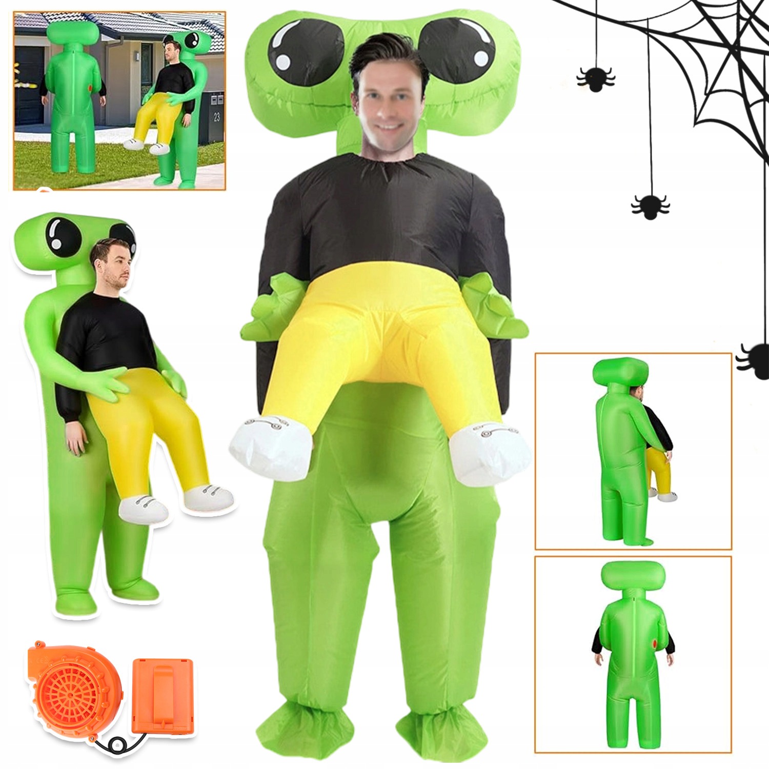 Nafukovací Kostým Mimozemšťan Alien Převlek Dárek Halloween Zajímavý