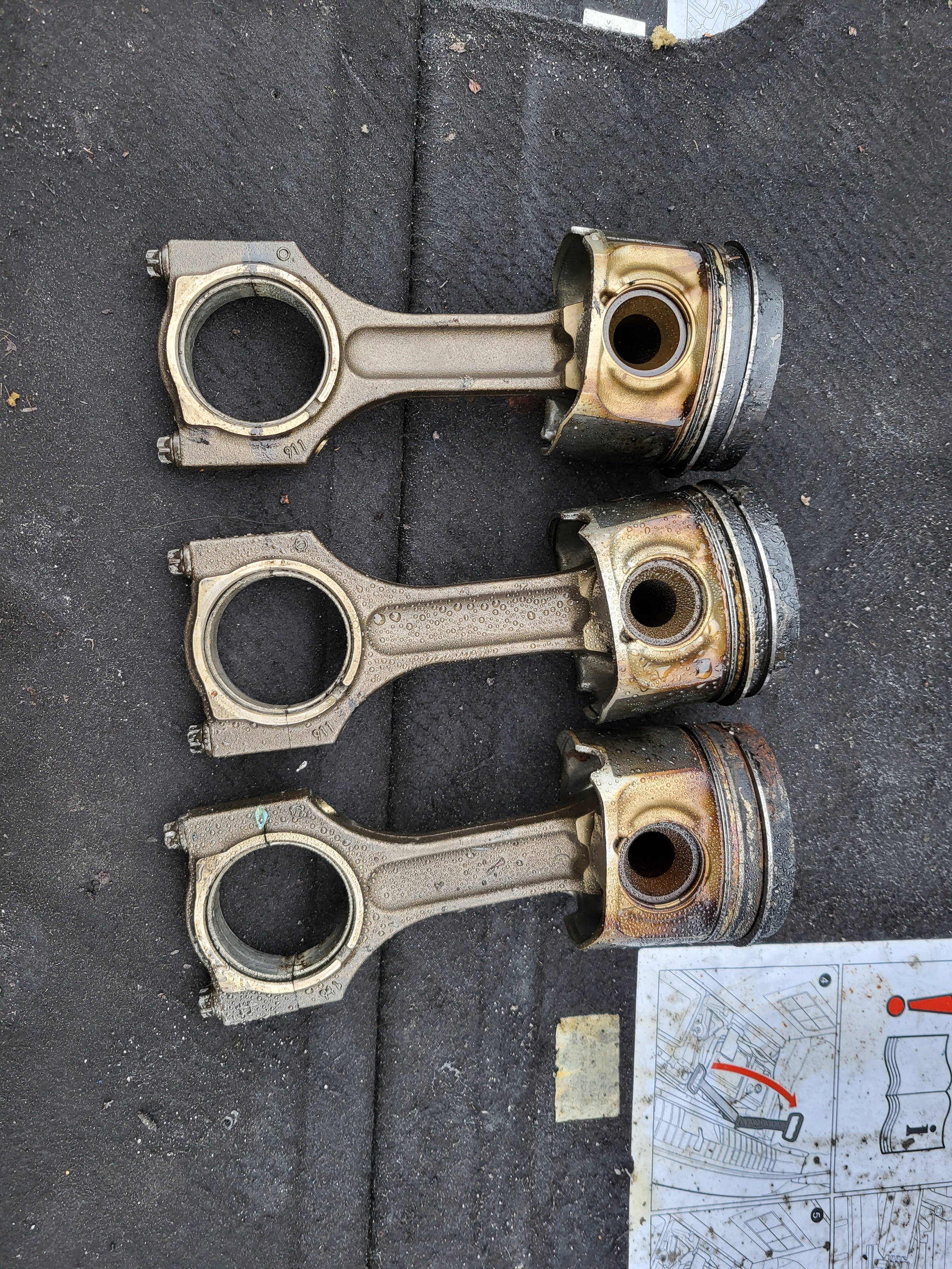 F32 3.0D - Поршень + шатун BMW F10 F01 F15 F16 3.0 D N57