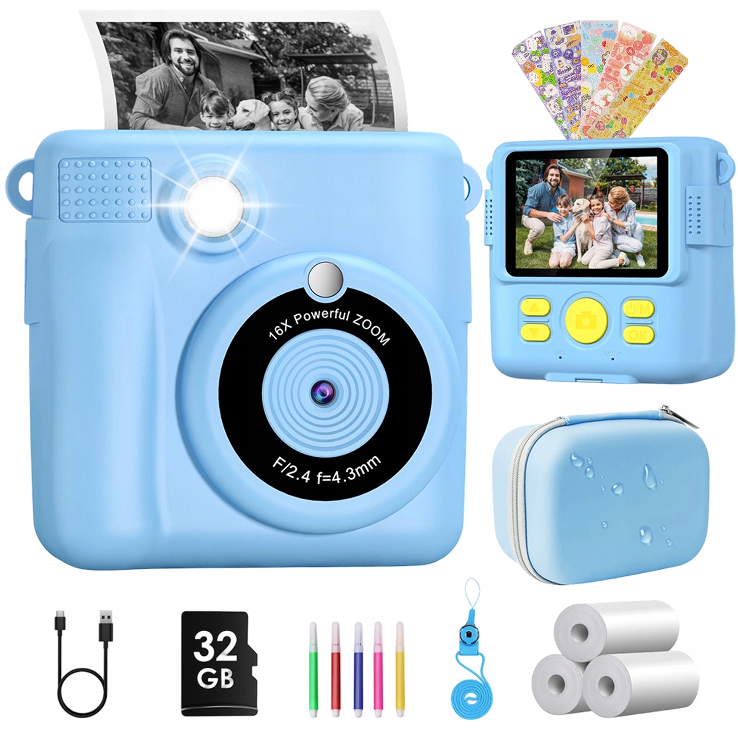 Instantní Fotoaparát S 2,4“ Displejem Ips A Okamžitou Termální Tiskárnou