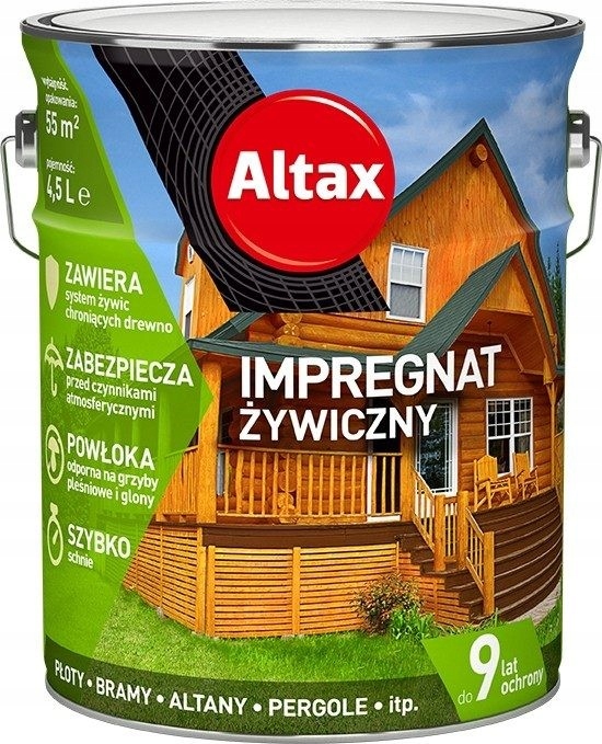 Altax Impregnat Żywiczny Dąb 4,5l 9 Lat Ochrony