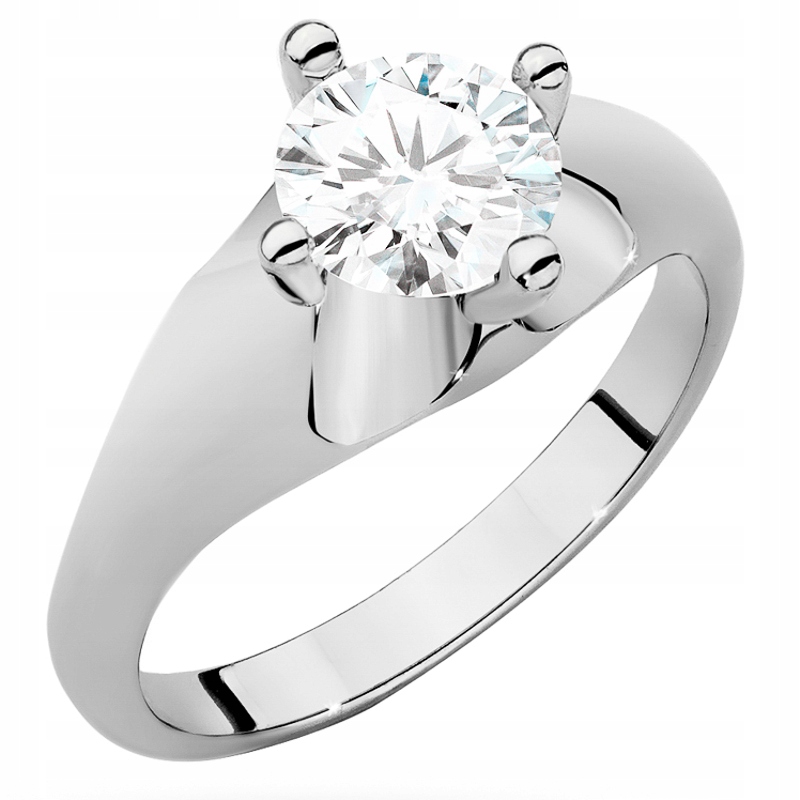 Zlatý Prstýnek pr. 585 s Briliantem 1,00 ct 14k