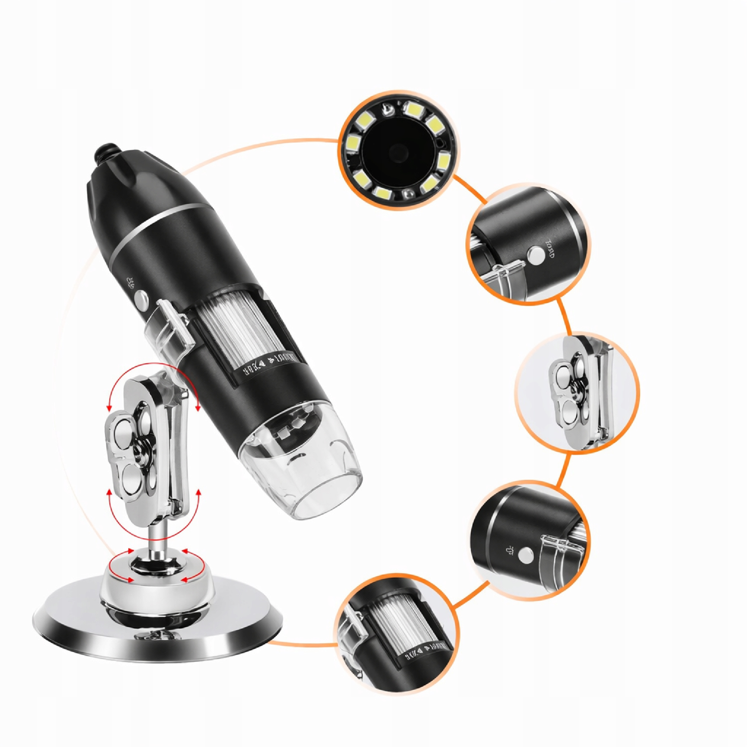 Mikroskop Cyfrowy WiFi Usb 1000x Kamera Led Hd Android iOS