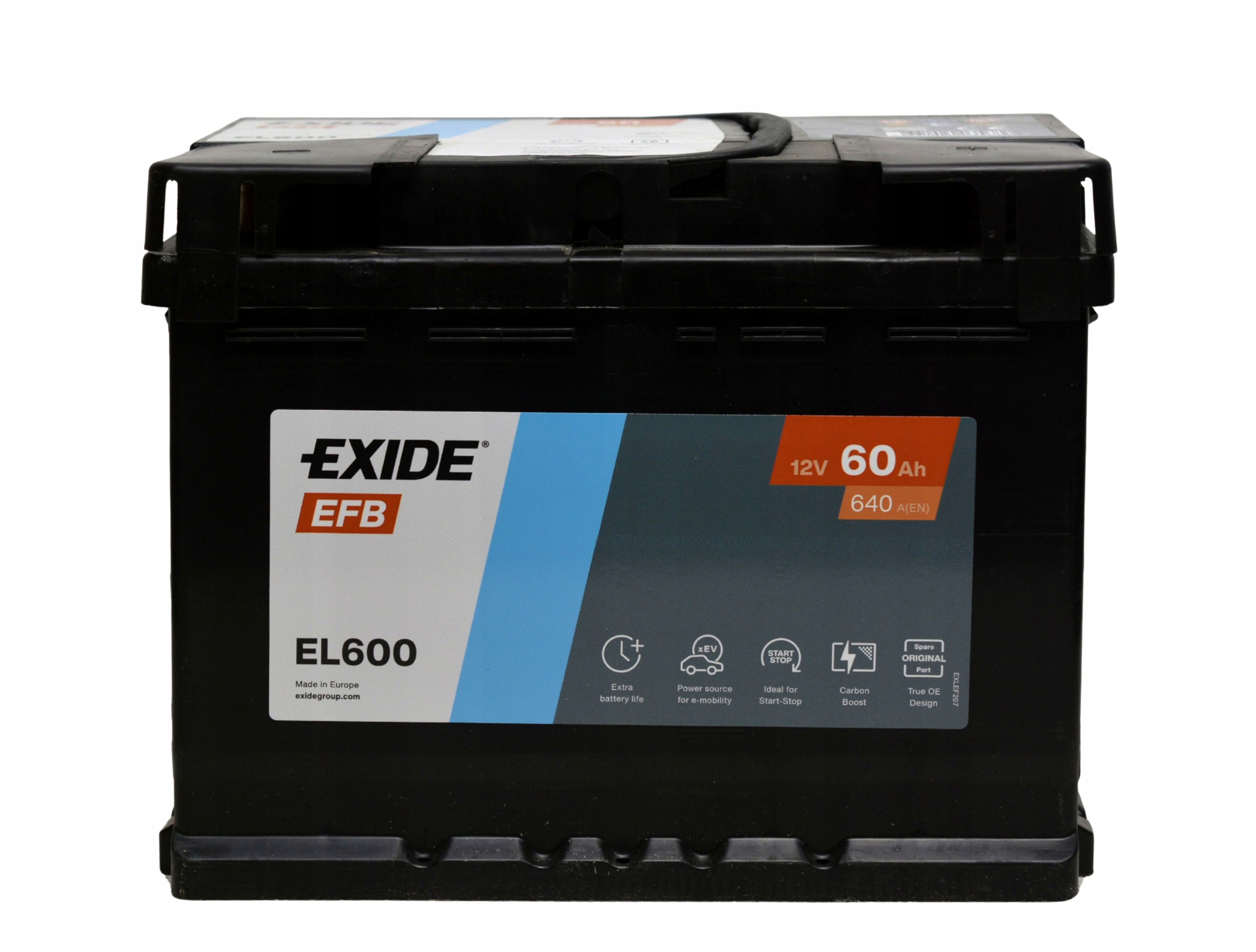 EXIDE EL600 60AH 640A EFB START-STOP 3661024035682 za 422.00PLN z ...