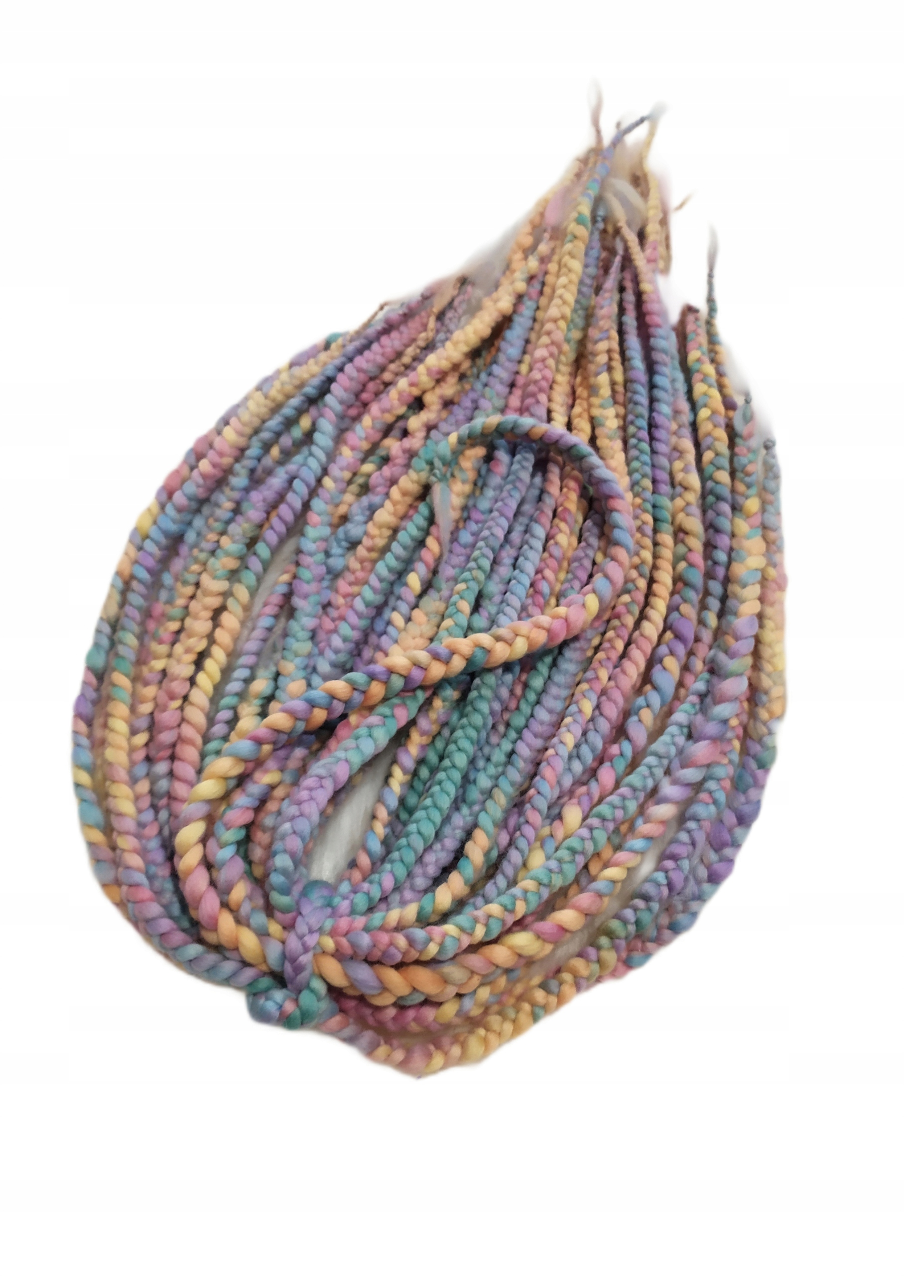 Vlněné copánky Opakovaně Použitelné, pastelové duhové, Pastelová Duha, 40 ks