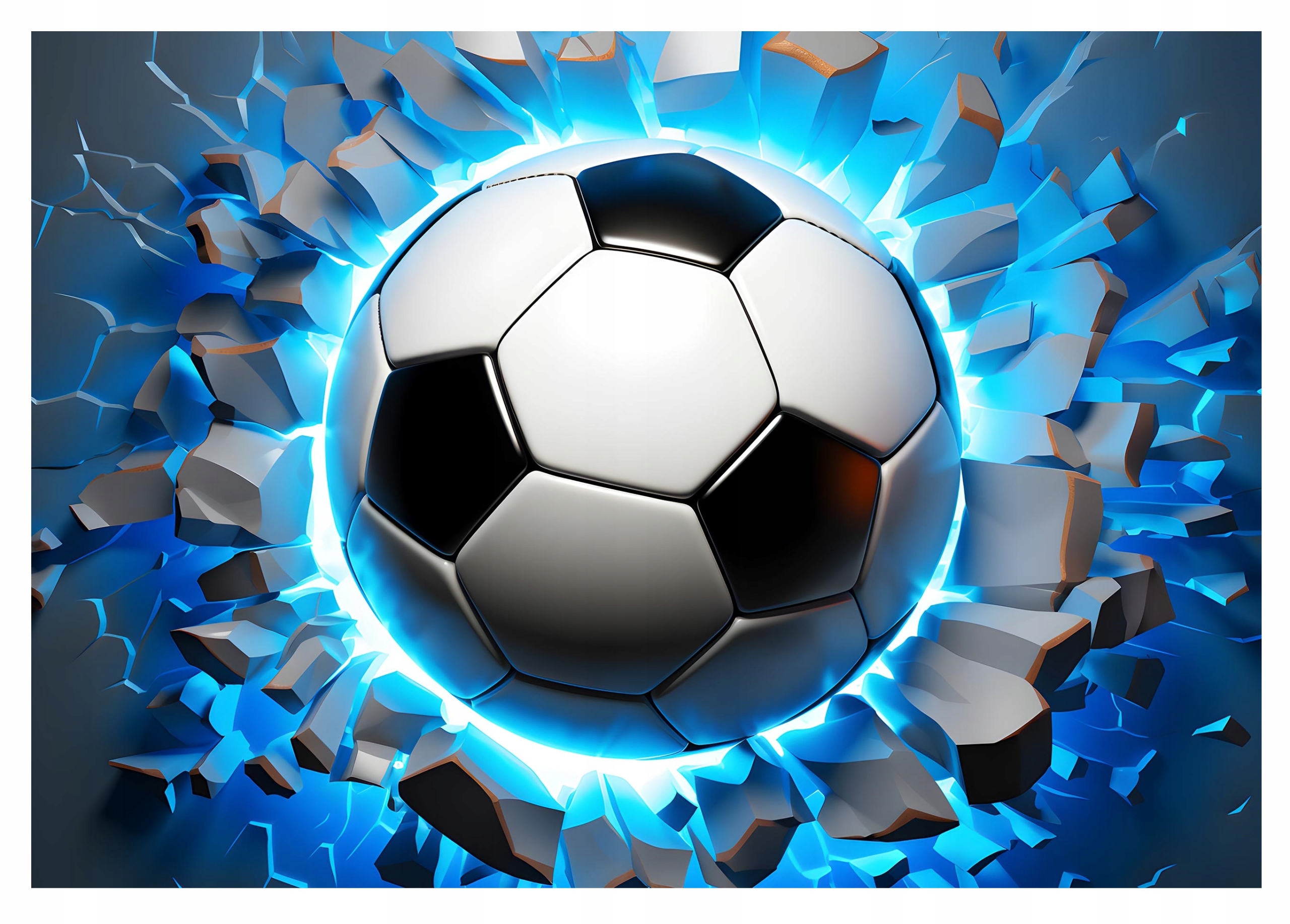 Fototapeta Fotbal 3D pro chlapce Mládežnická zeď Tapeta 254x184