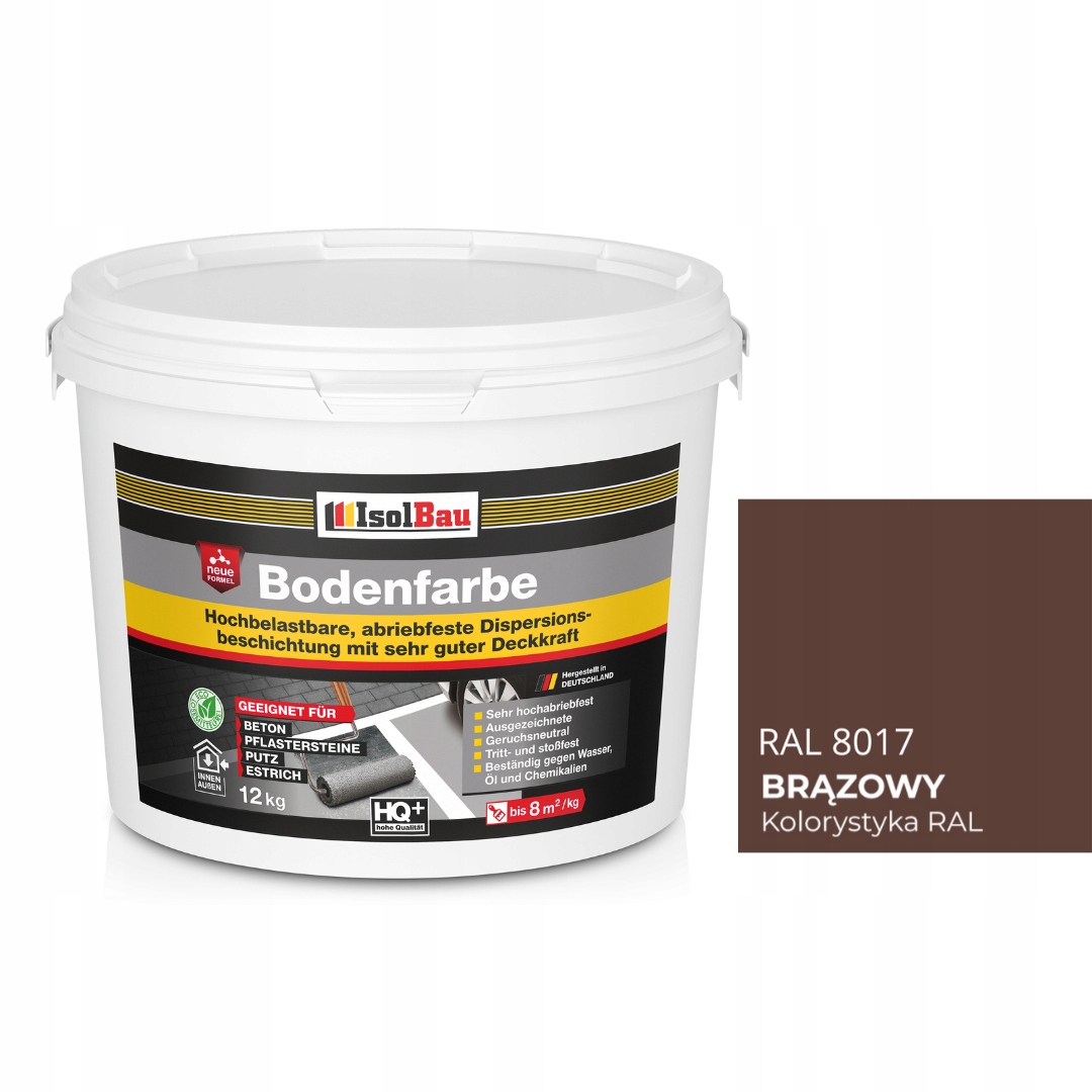 Farba do betonu kostki drewna metalu uniwersalna Bodenfarbe Braun 7KG