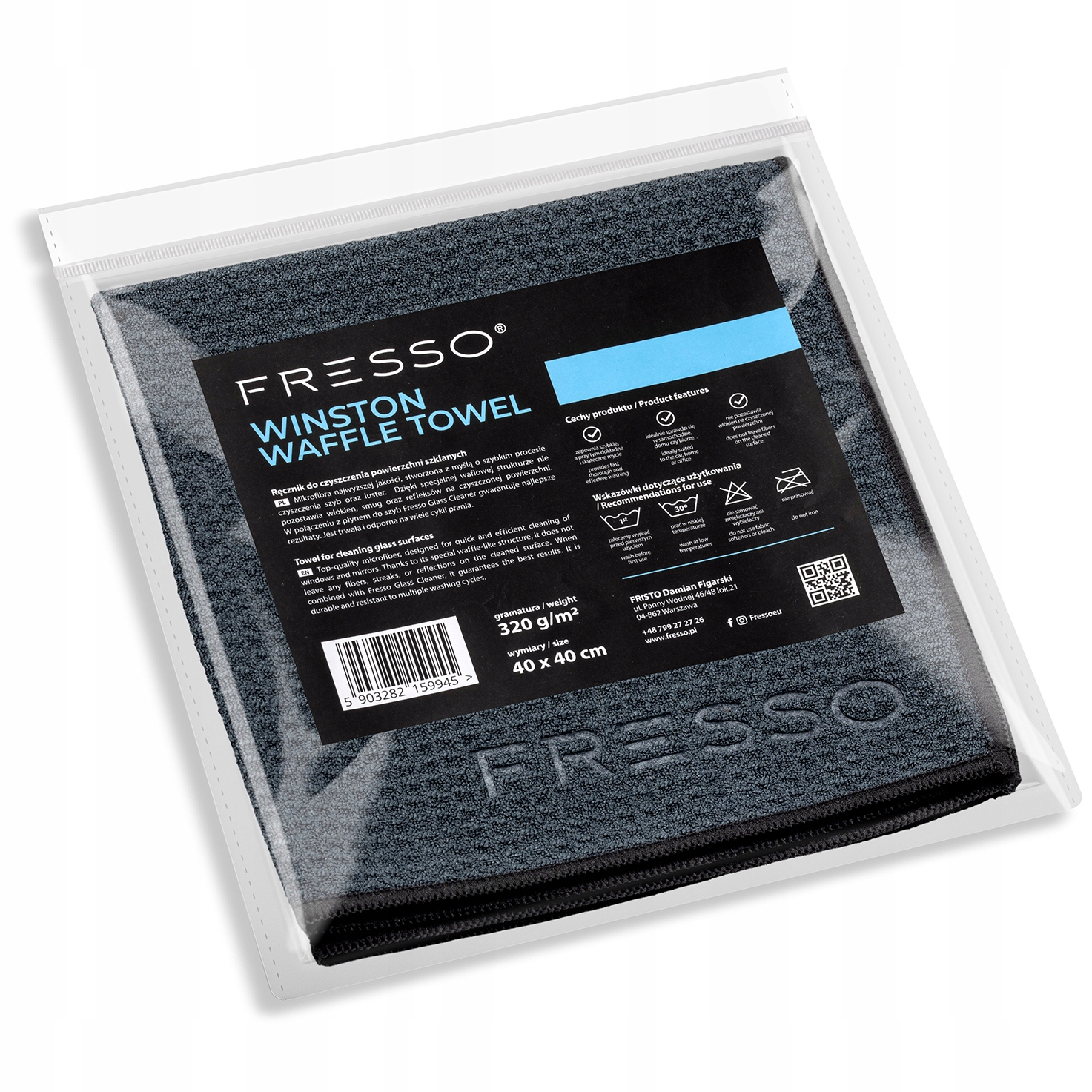 Fresso Winston Waffle Towel Mikrofibra Waflowa Do Mycia Szkła Szyb Luster