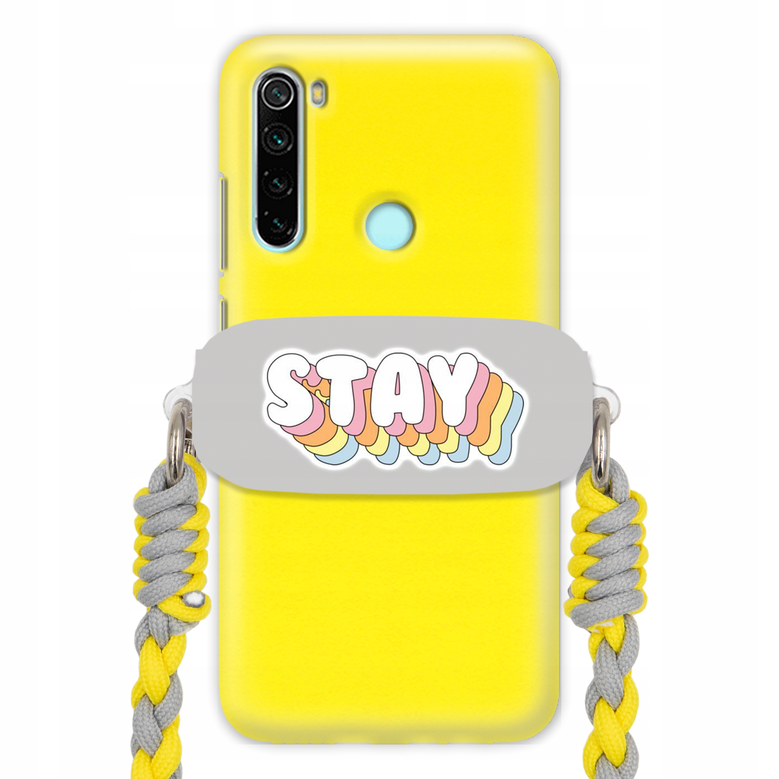 Puzdro Pre Xiaomi Redmi Note 8 2021 Matné Uchytka s vodítkom Žltá Citát Vzor