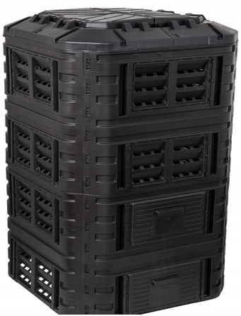 KOMPOSTOWNIK OGRODOWY MODUŁOWY CAŁOROCZNY 1260L Qbrick Czarny NAWADNIANIE