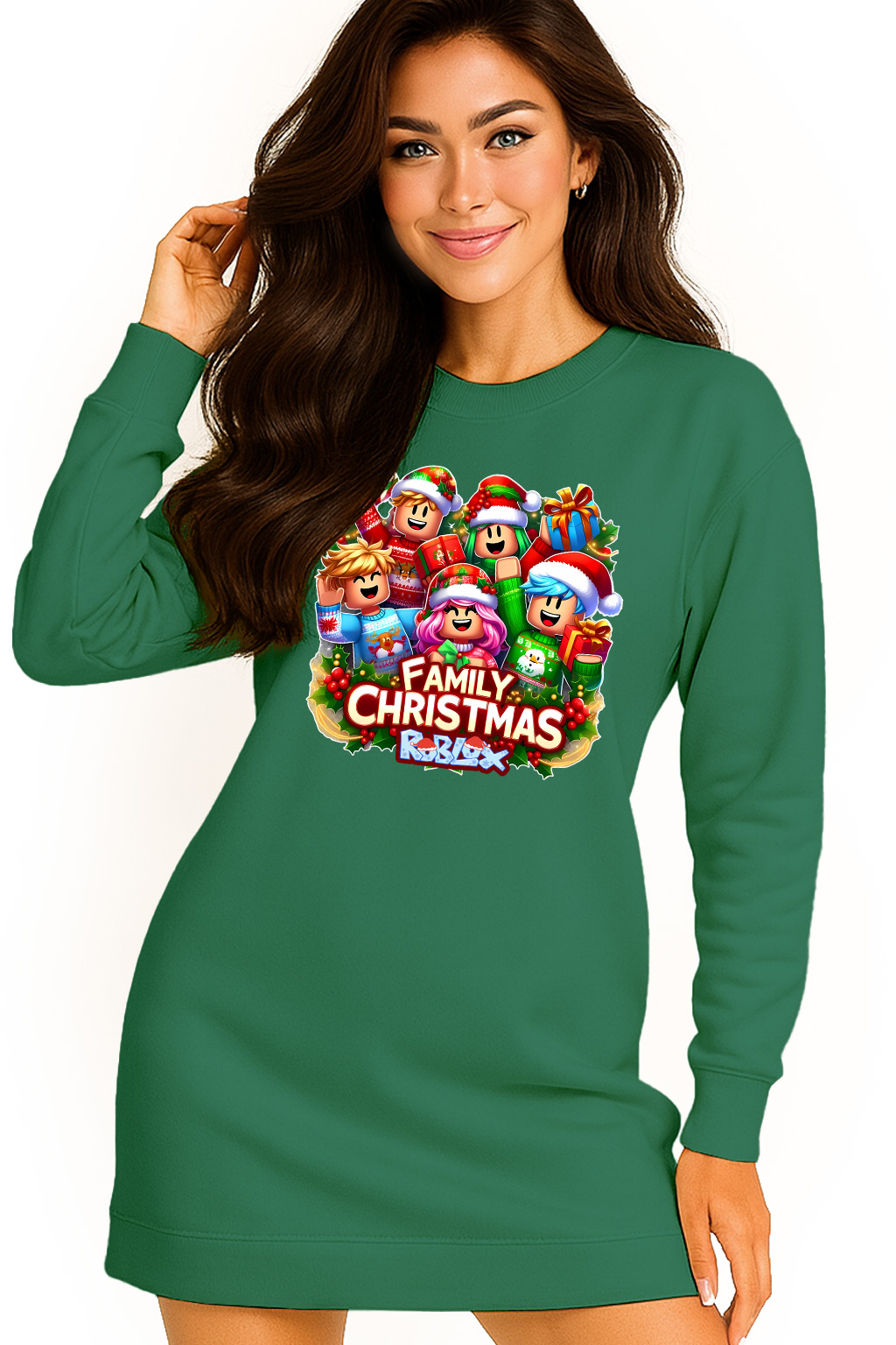 Mikina Vánoční Oversize Šaty Roblox Dárek K Vánocům XL