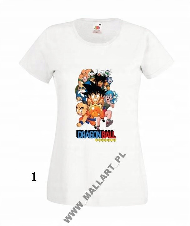 

Damska Koszulka Dragon Ball Anime Manga Wzory
