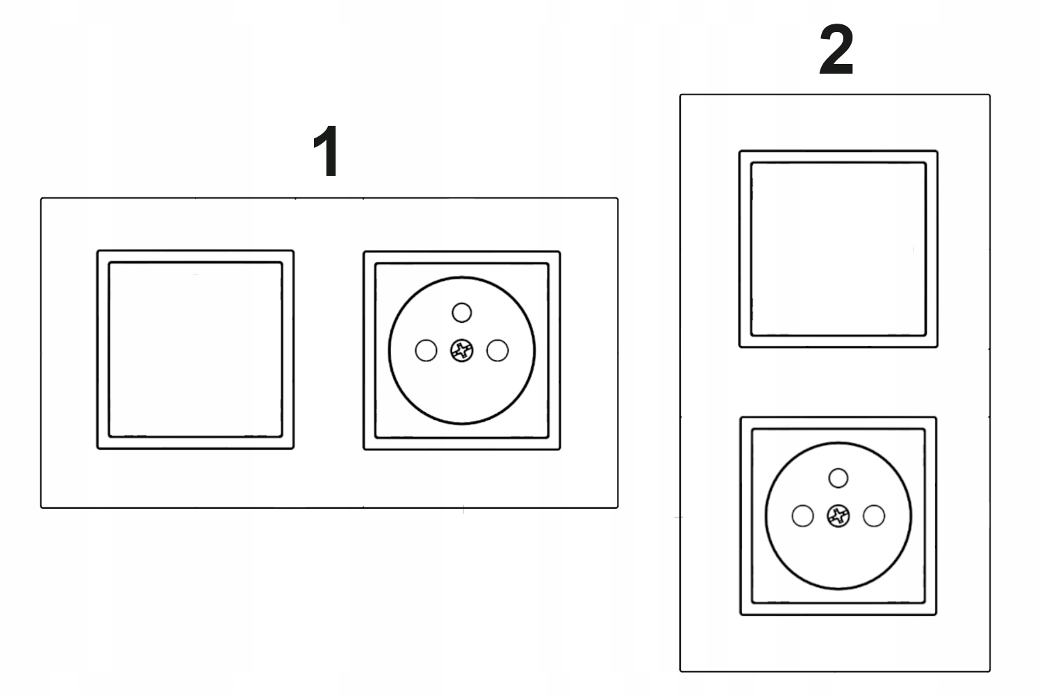 GNIAZDO Z WŁĄCZNIKIEM DO SYPIALNI BIAŁY ZŁOTY ARIA Kolor biały