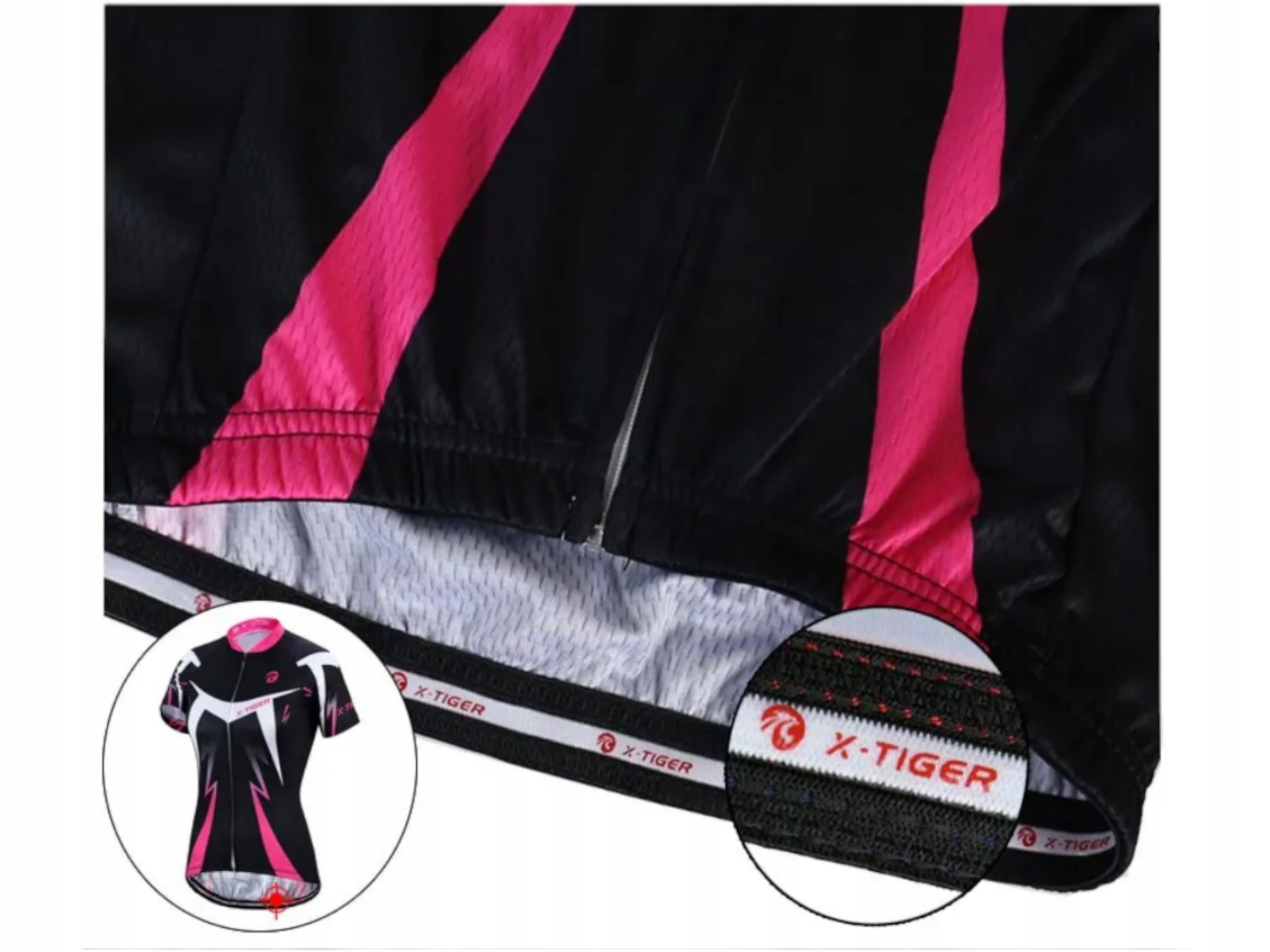 BLUZKA KOSZULKA ROWEROWA SPORTOWA DAMSKA KRÓTKI RĘKAW 3 KIESZENIE X-TIGER Kod producenta koszulka.rowerowa