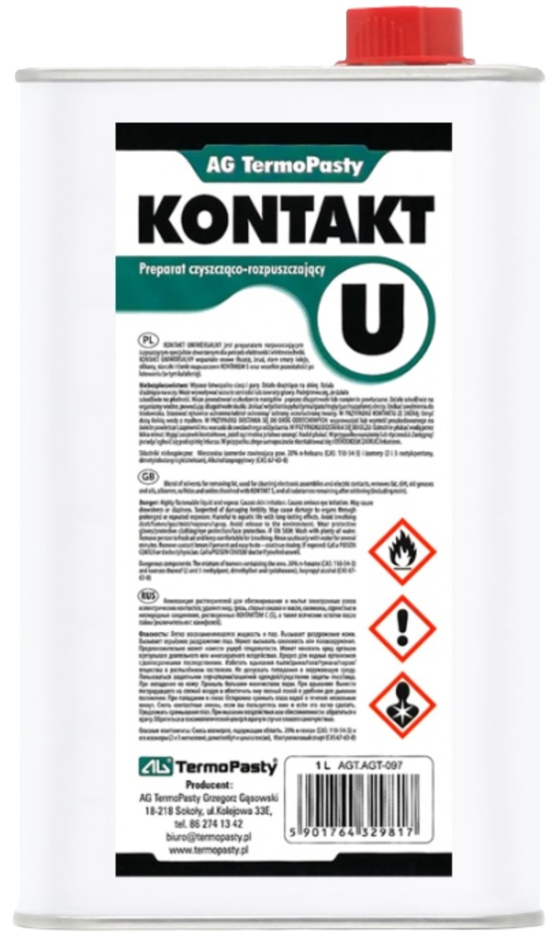 Kontakt U Do Odtłuszczania Styków Czyszczący 1L