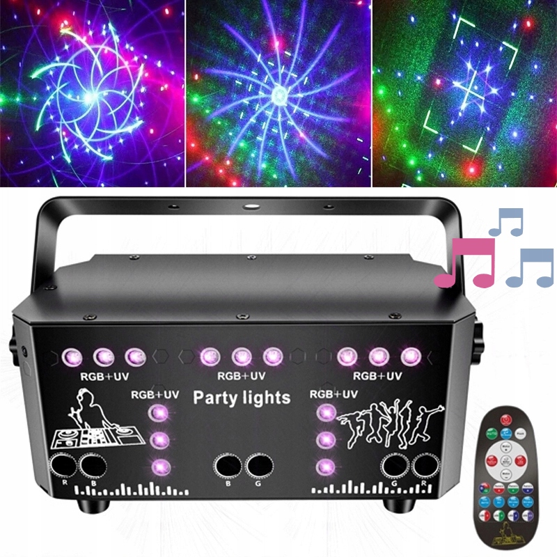 Laser Disco 21 Oči Rgb DMX Dálkové ovládání 230V