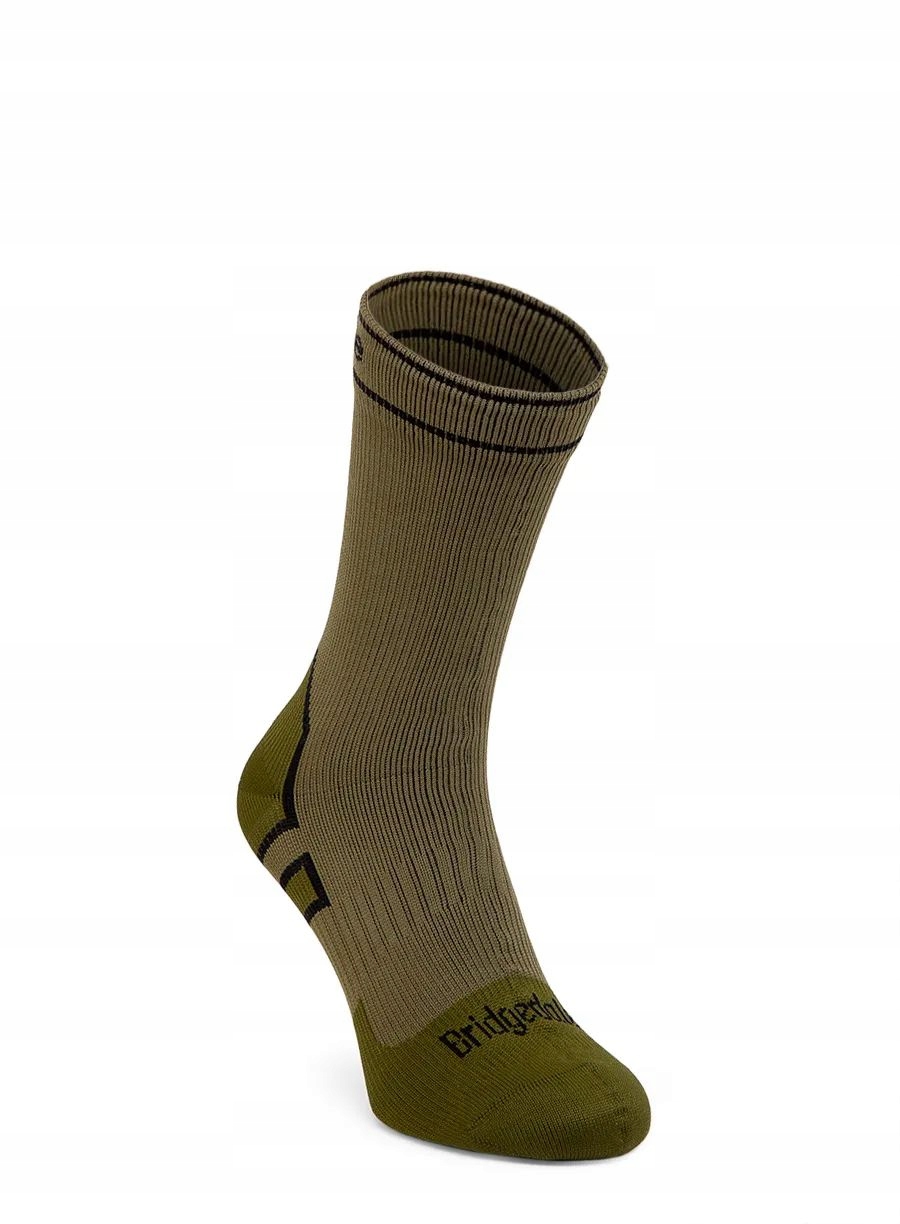 Ponožky voděodolné Bridgedale StormSock Mid Boot khaki/olive 44-47