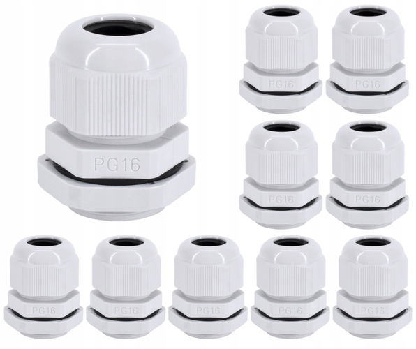 DŁAWIK KABLOWY DŁAWICA PG 16 IP68 SZARY - 10 SZTUK