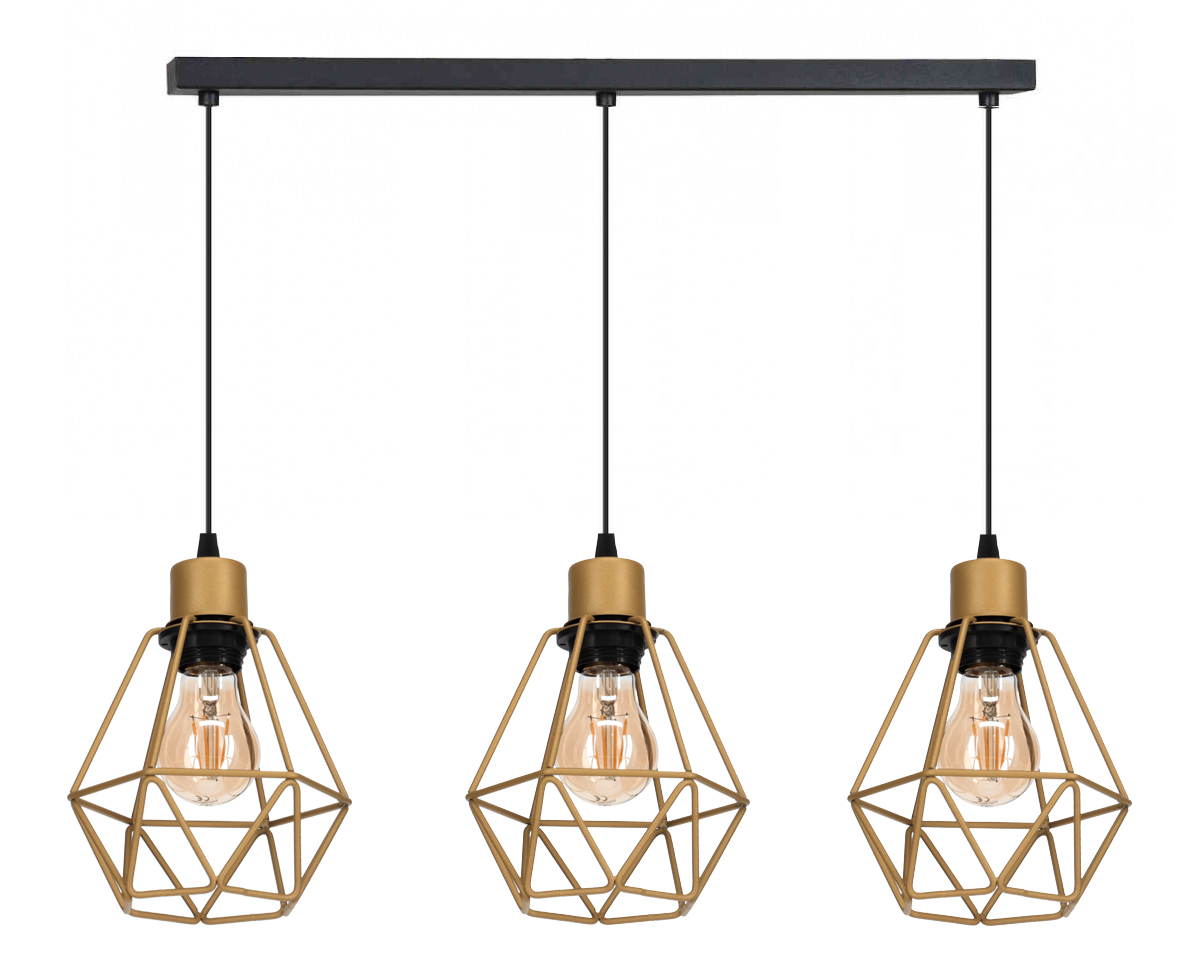 Stropní Závěsná Lampa Lustr Gold 3 Diamond