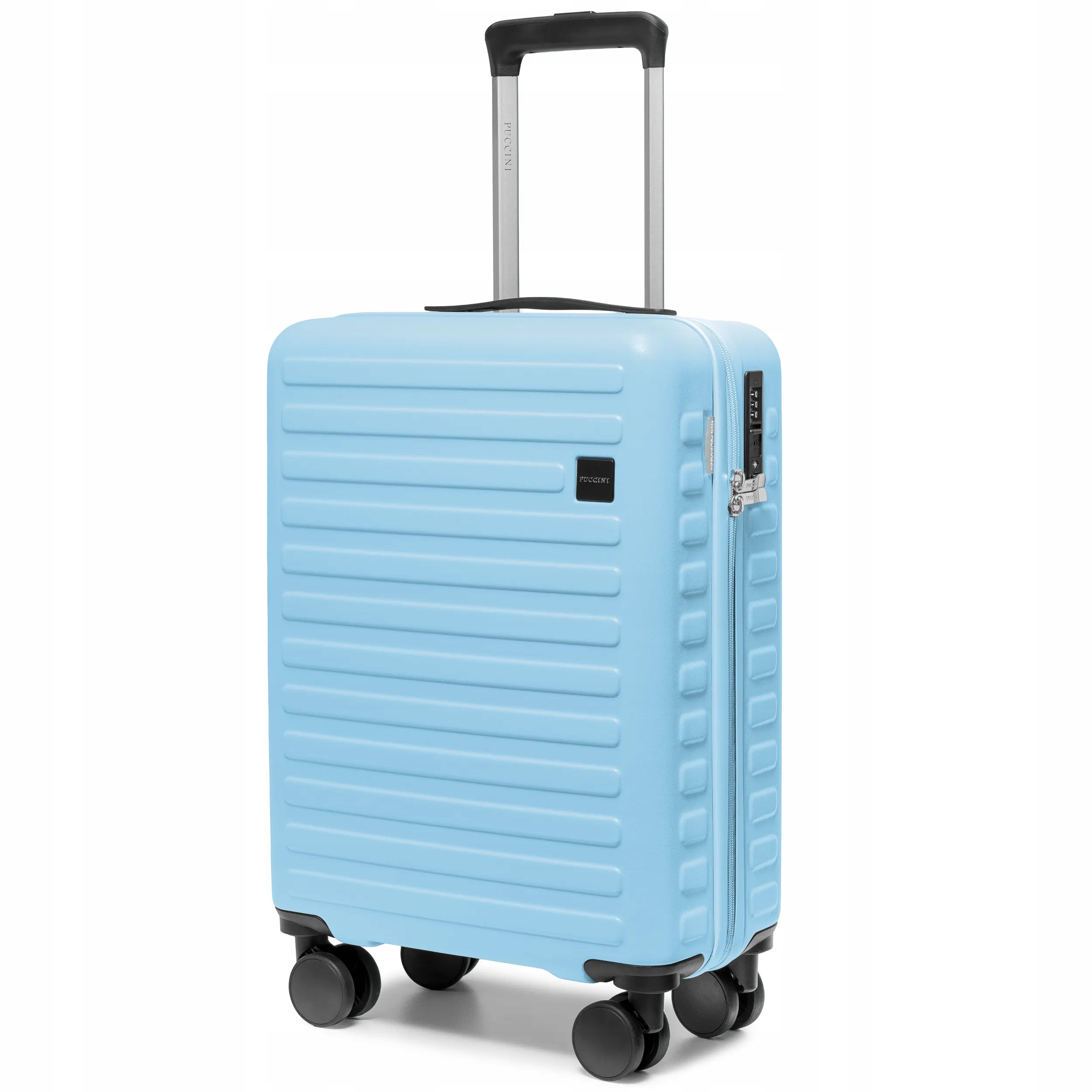 Puccini Walizka Kabinowa Podróżna Na Kółkach Poliwęglan Niebieska PC035C-7B