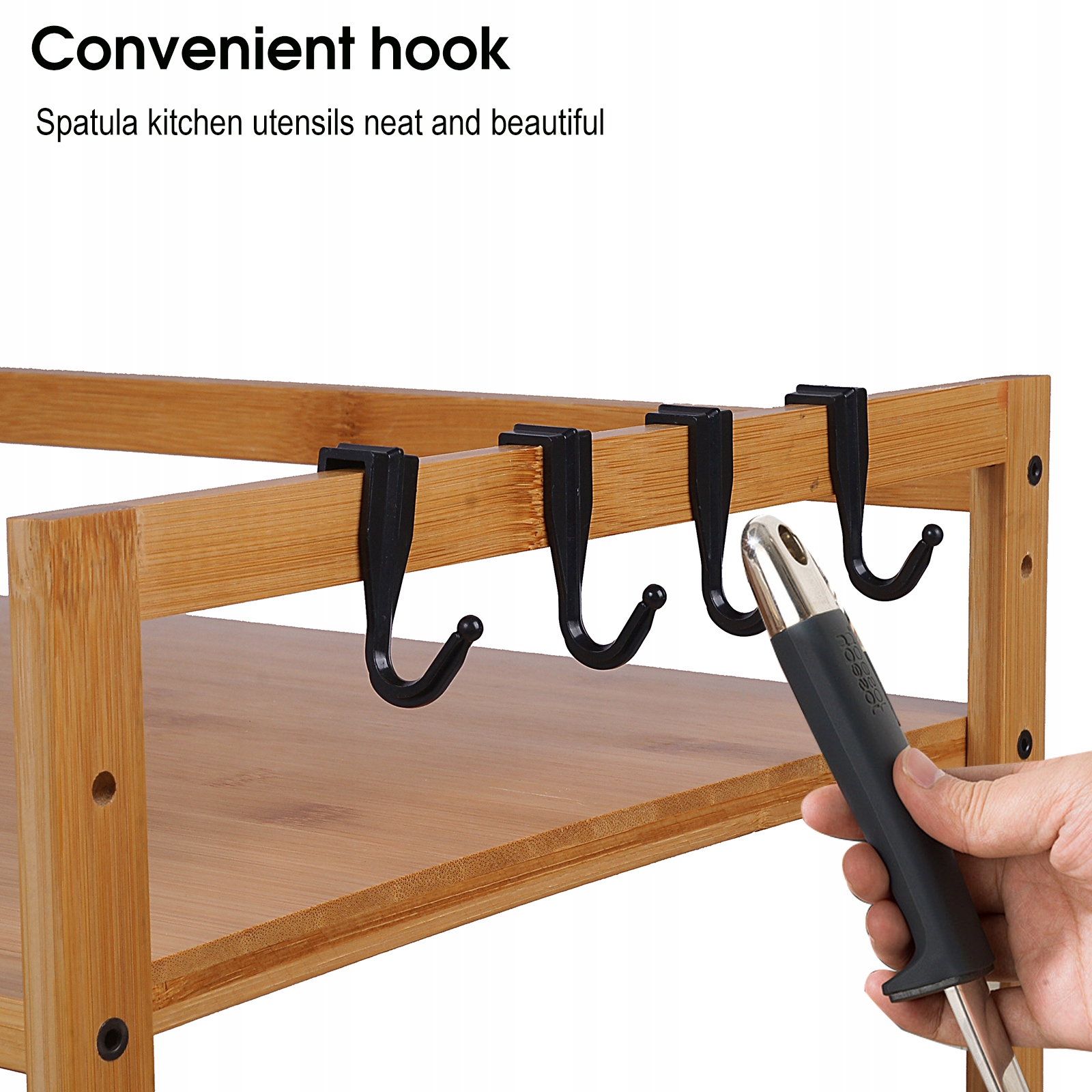 PÓŁKA Stojak NA Mikrofalówkę DO KUCHENNY REGAŁ NA PRZYPRAWY BAMBUSOWY PÓŁKI Marka inna