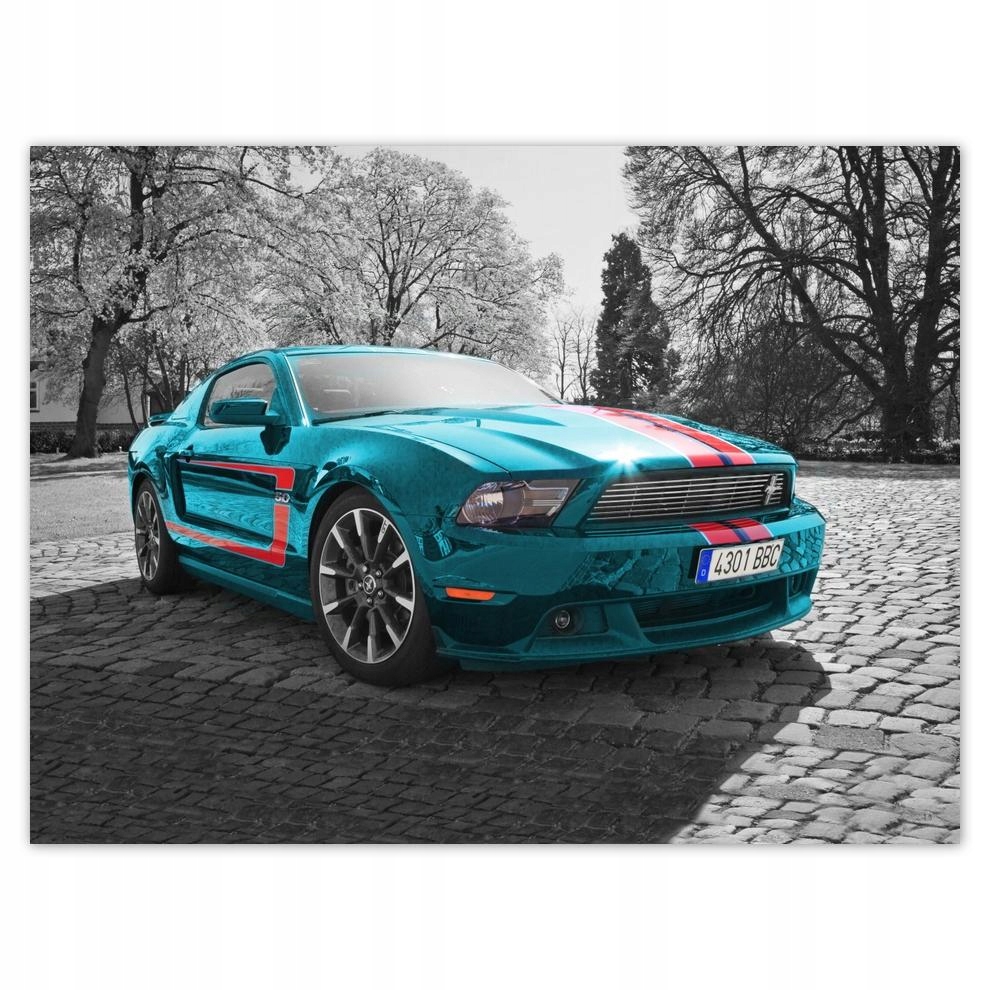 

Plakat 40x30 Turkusowy Mustang Usa