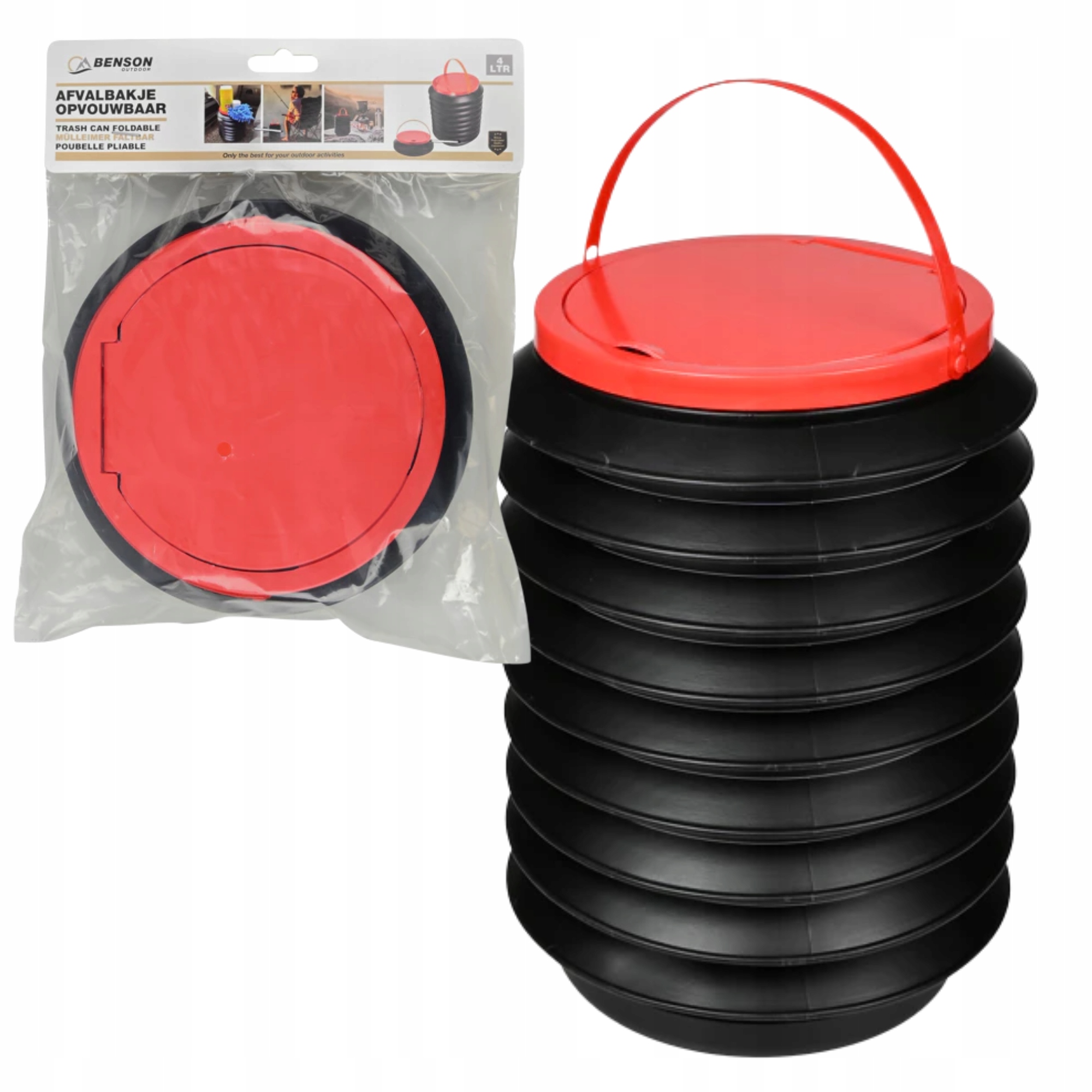 Kosz na śmieci Składany Pojemnik Śmietnik do samochodu kemping 4L