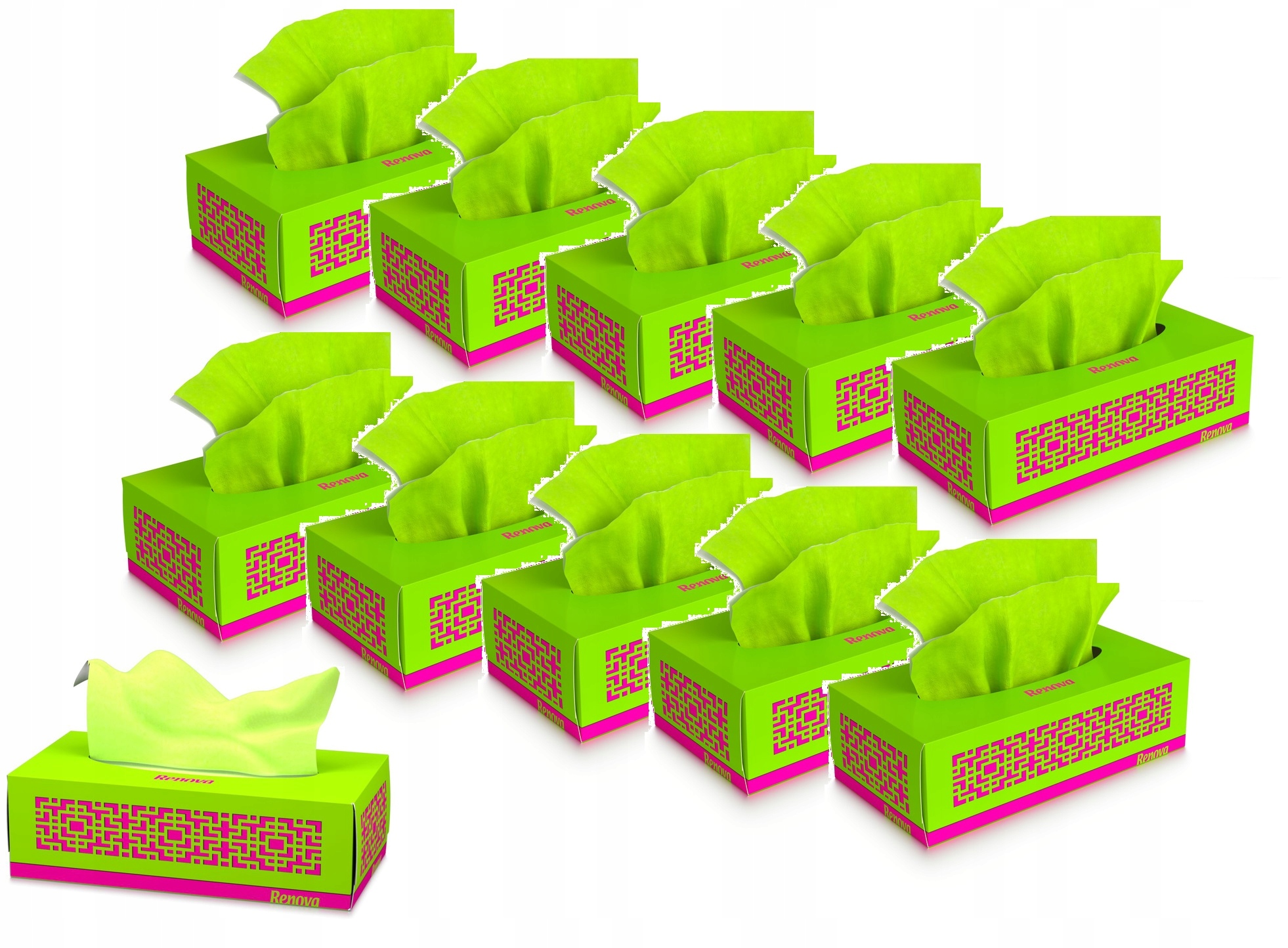 10x chusteczki higieniczne Renova zielone 80szt +dodatkowe opakowanie
