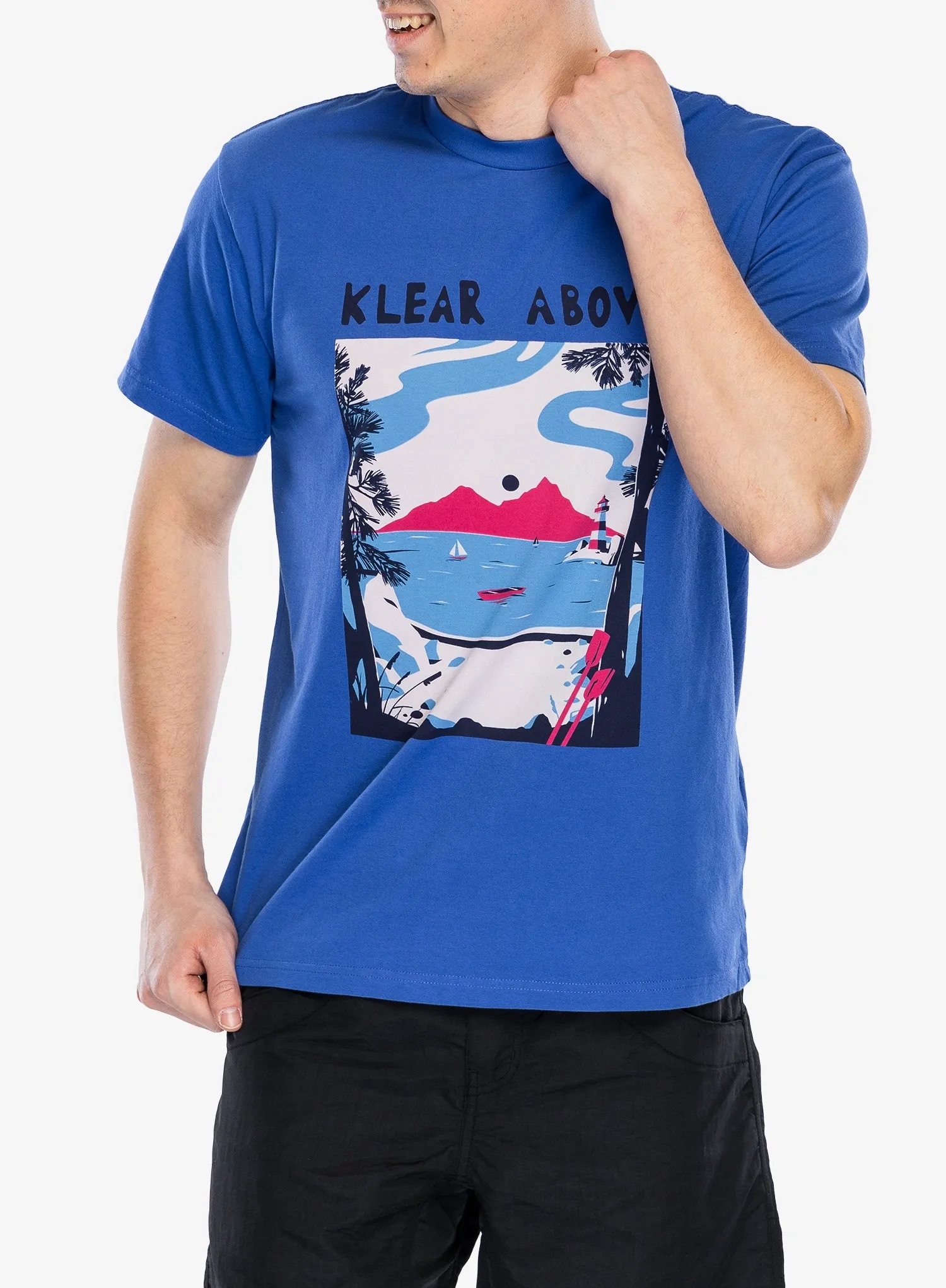 Tričko s potiskem Kavu Where To admiral blue M