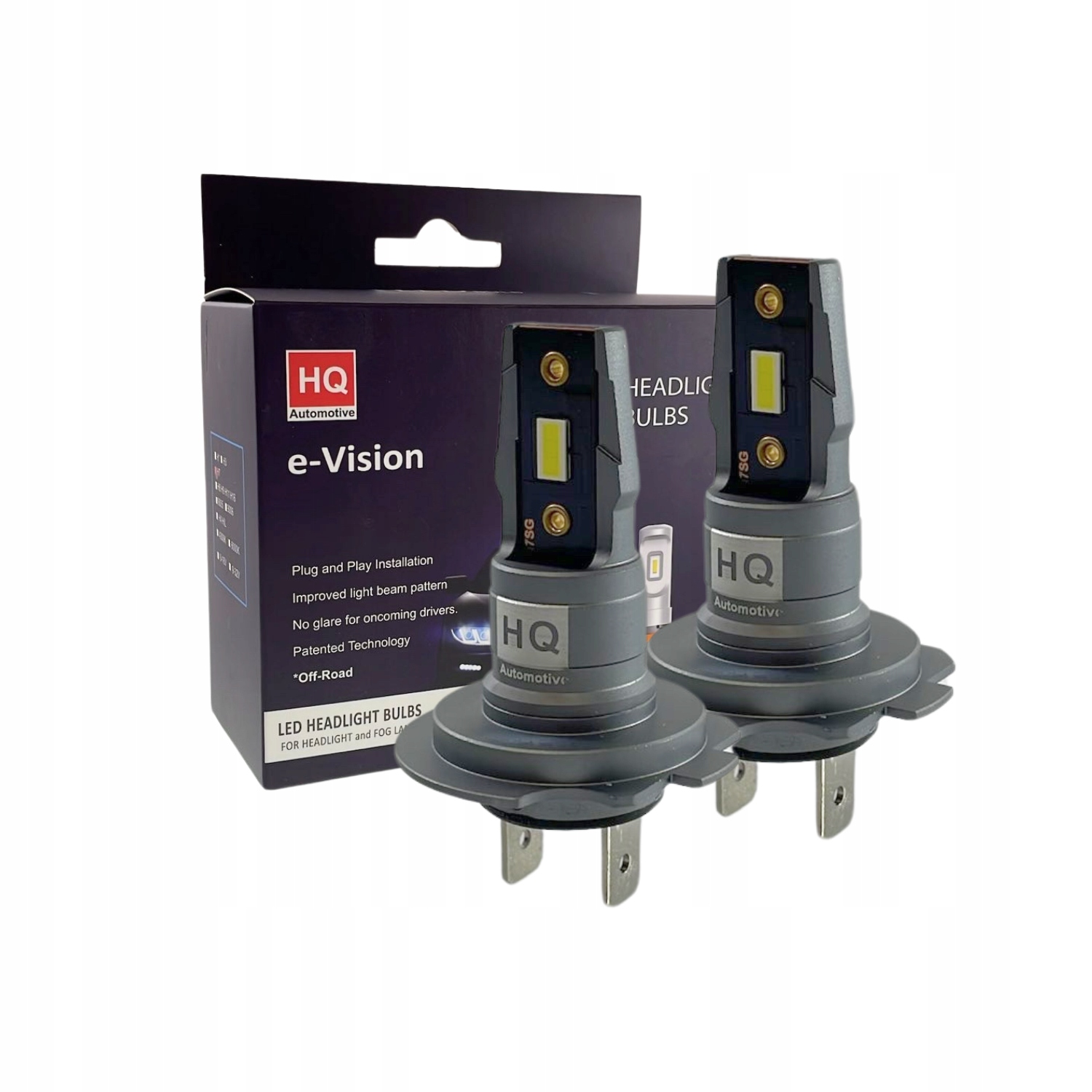 Žárovky H7 Hq E-vision 12V 6000K Led Přizpůsobené 1:1 Velikost Jako Standard